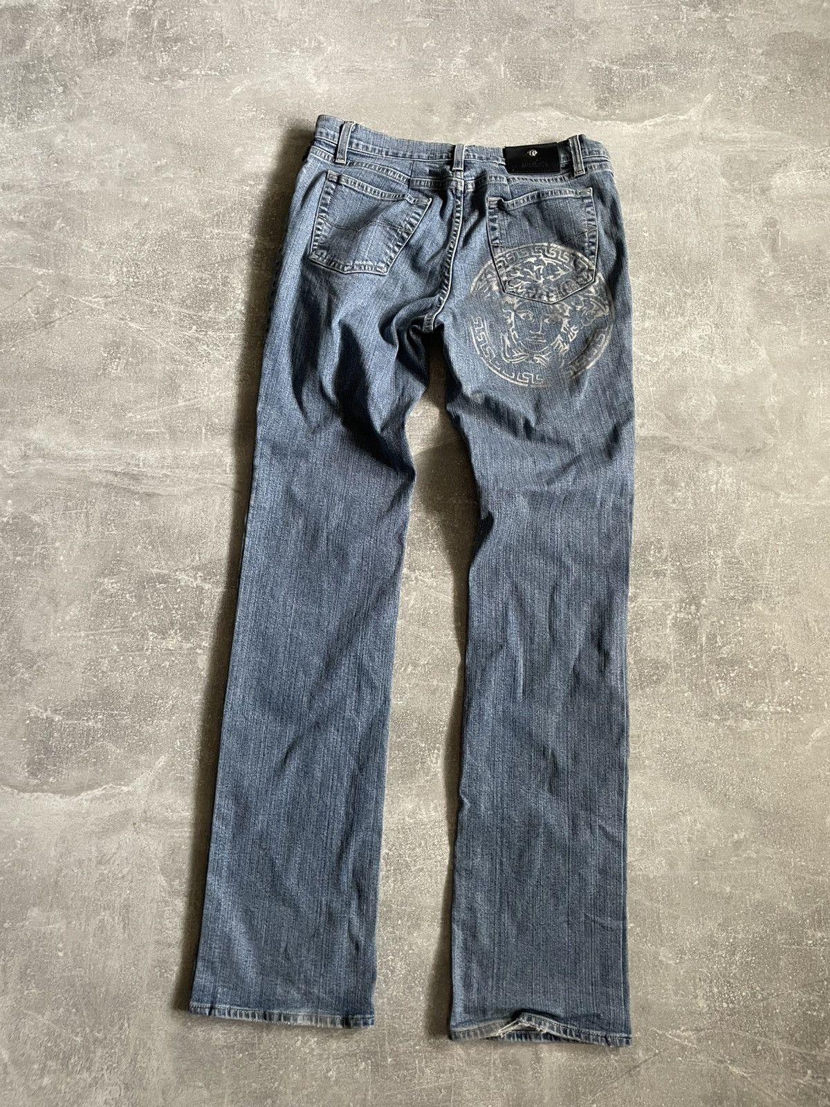 Versace Vintage Versace Jeans Couture Faded Denim Jeans jellyfish Size 31" - 1 Thumbnail