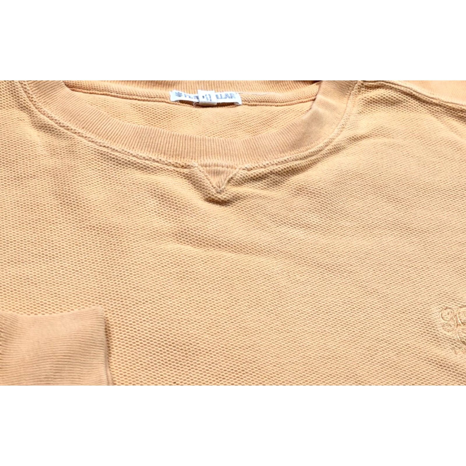 Peter Millar VINTAGE Peter Millar Pima Cotton Sweater Waffle-Knit Crew Neck Mens Orange L Lightweight (K) Size US L / EU 52-54 / 3 - 3 Thumbnail