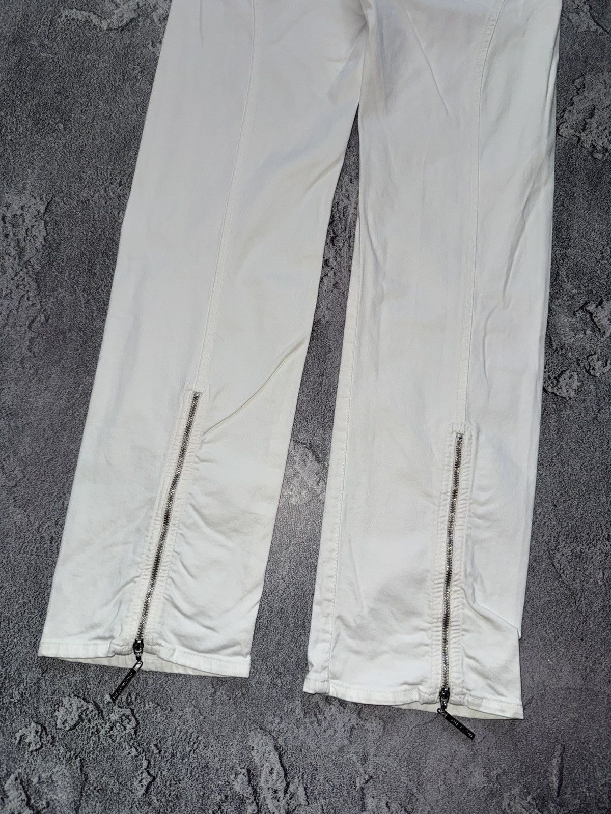 Versace × Versace Jeans Couture × Vintage Versace Jean couture 36 white pant trouser Jean chino flared Size 25" / US 0 / IT 36 - 6 Thumbnail