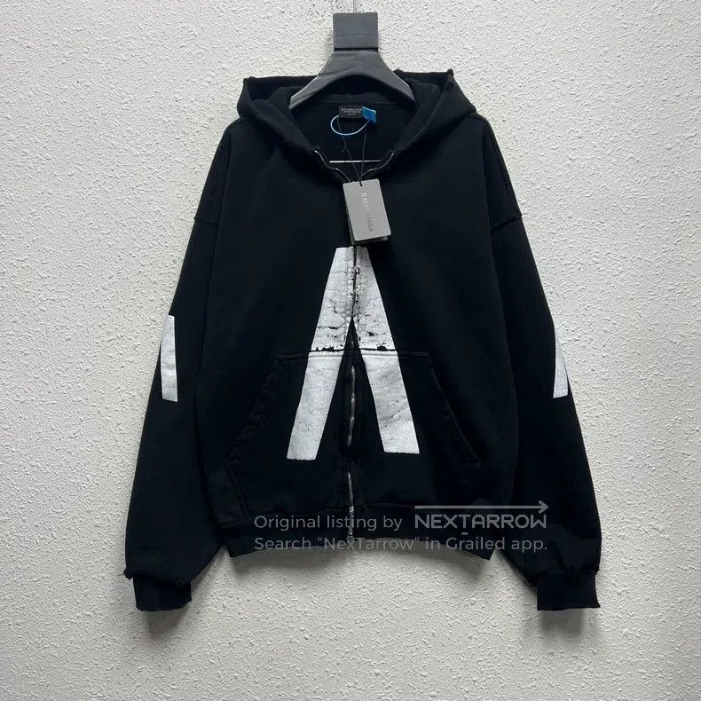 Balenciaga Balenciaga Letter Printed Zipper Sweatshirt Size US XS / EU 42 / 0 - 1 Thumbnail