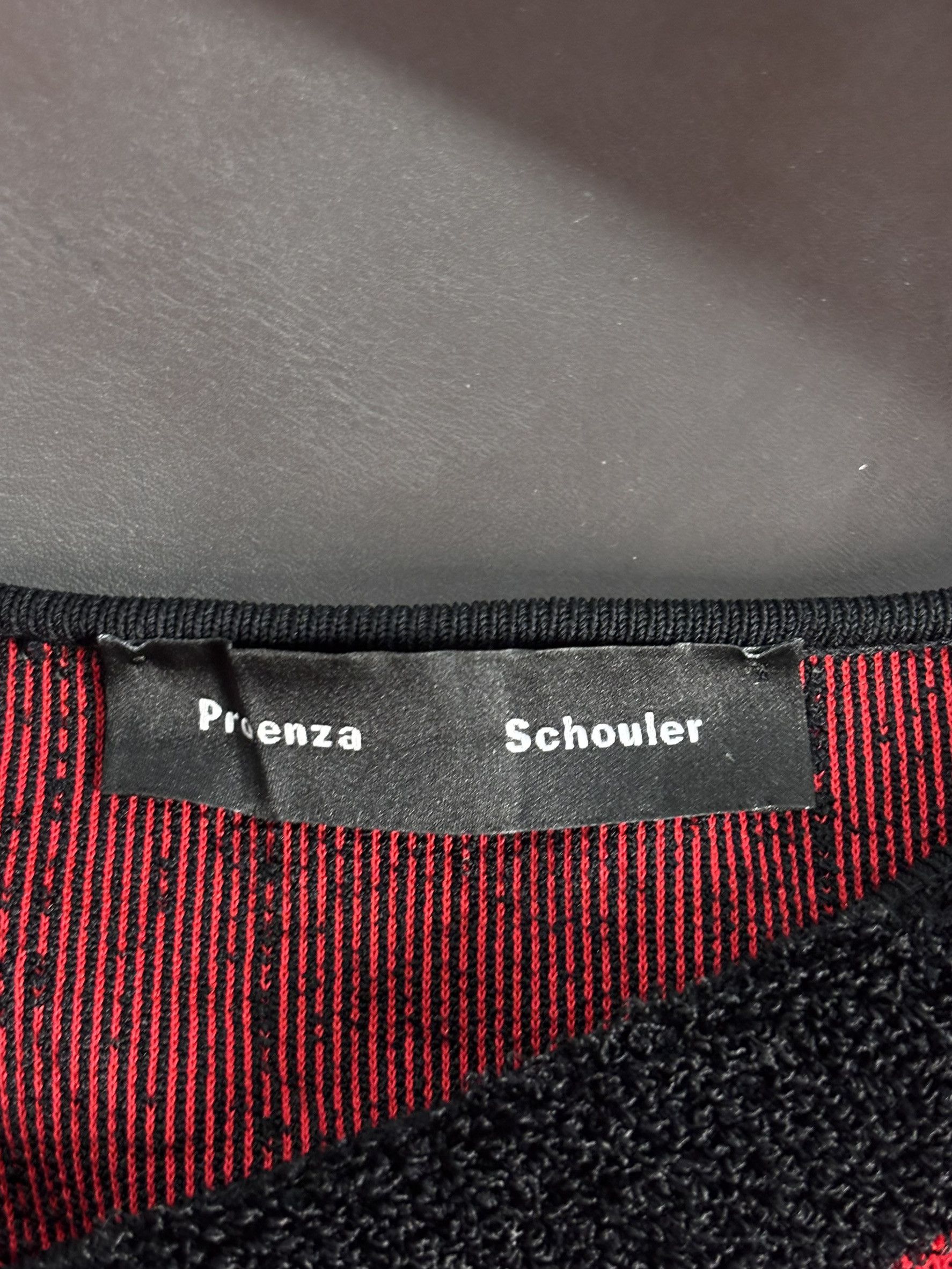 Proenza Schouler Proenza Schouler Red & Black Knit Pencil Skirt Size 28" / US 6 / IT 42 - 2 Thumbnail