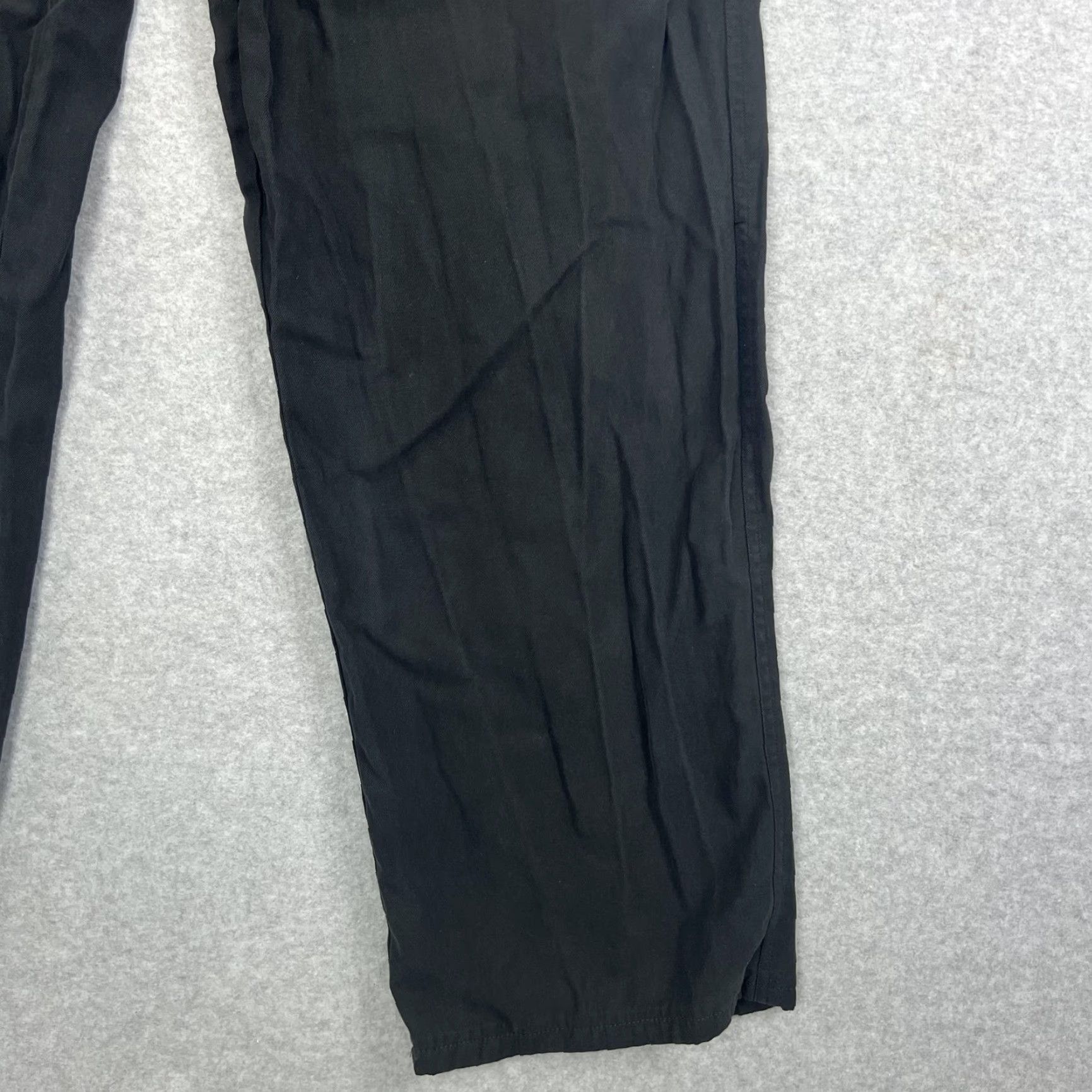Nat Nast Nat Nast Pants Mens 36 Black Straight Leg 70% Silk Cotton Blend Classic Casual Chino Regular Front Flat Front Zip Pockets Mens Size US 36 / EU 52 - 6 Thumbnail