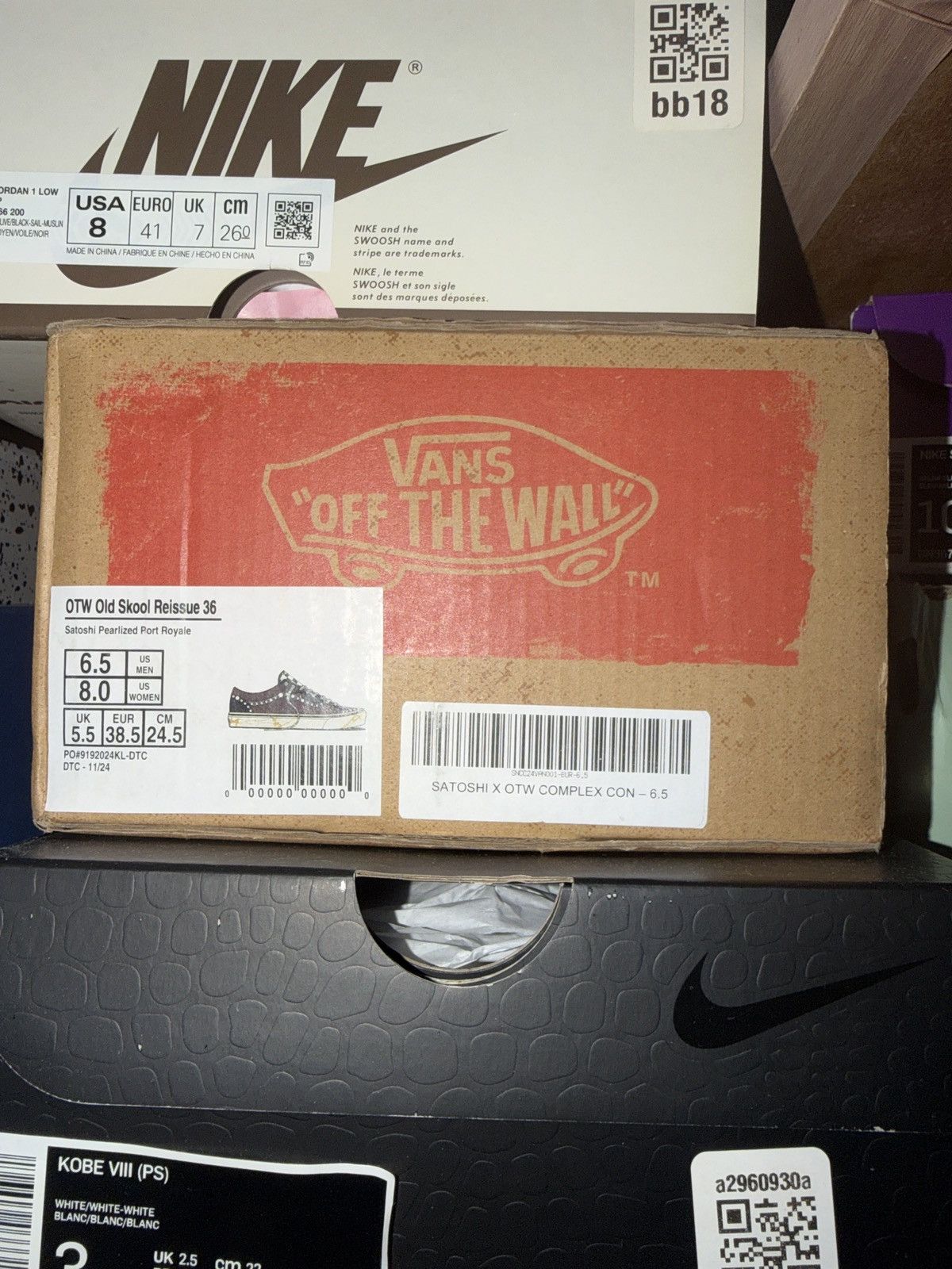 Satoshi Nakamoto × Vans Satoshi Nakamoto OTW Old Skool Vans Pearlized Burgundy FNF Size US 6.5 / EU 39-40 - 7 Thumbnail