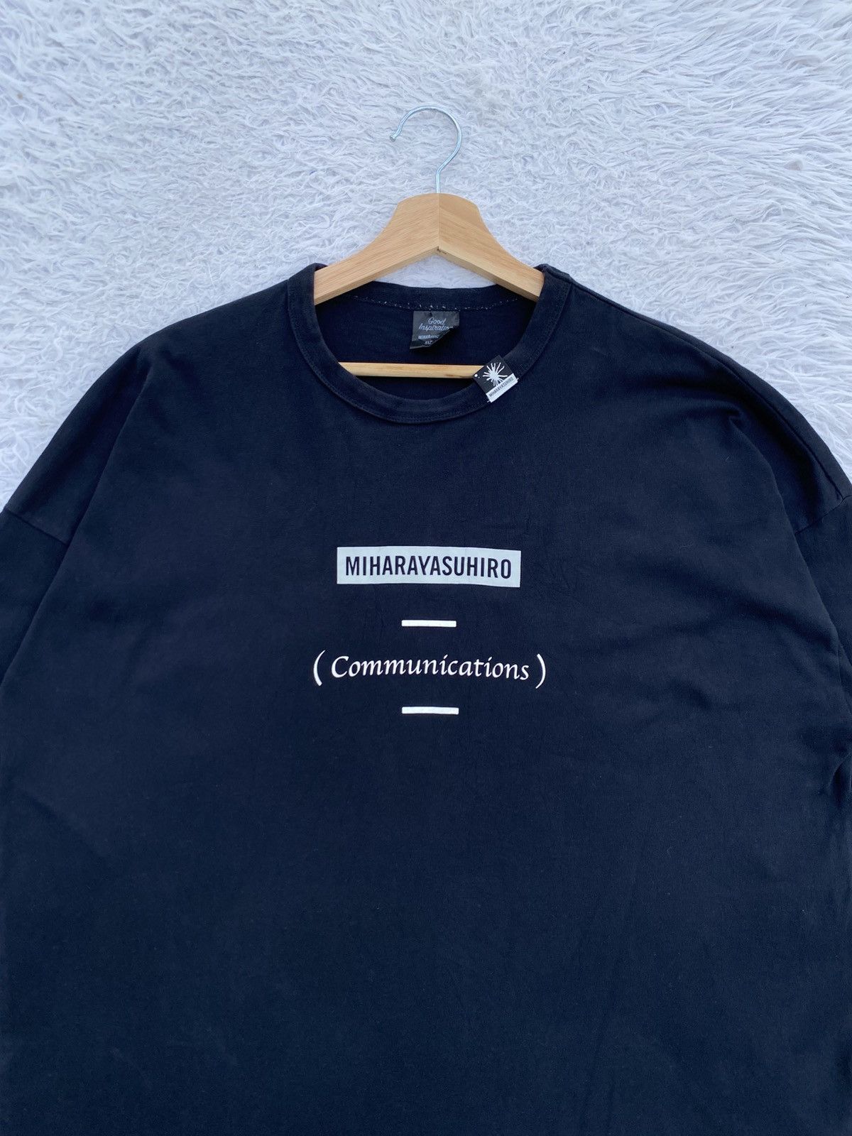 GU × Maison MIHARA YASUHIRO Rare Miharaya Suhiro (Communications) Black Tshirt Size US L / EU 52-54 / 3 - 1 Thumbnail