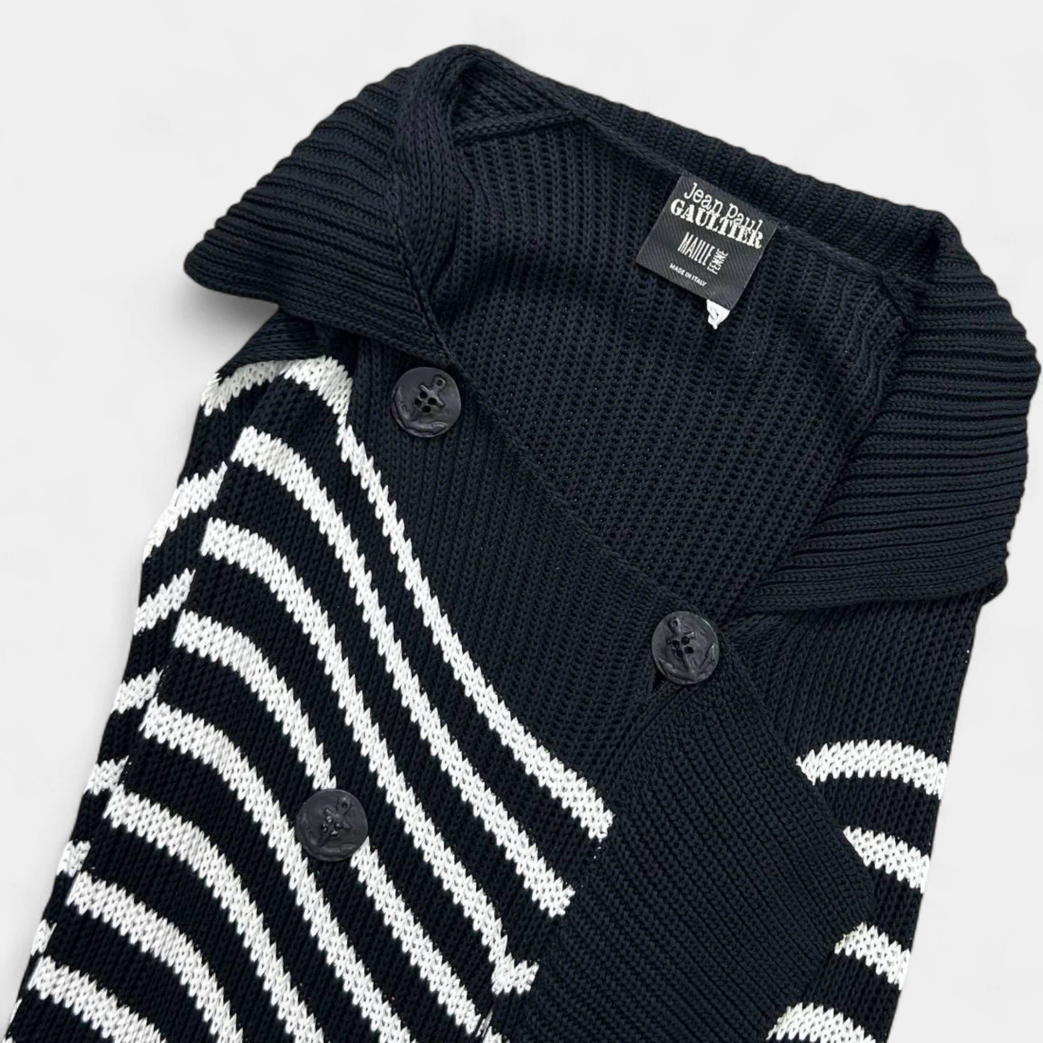 Jean Paul Gaultier Jean Paul Gaultier Sleeveless Long Striped Cardigan Size US M / EU 48-50 / 2 - 2 Thumbnail