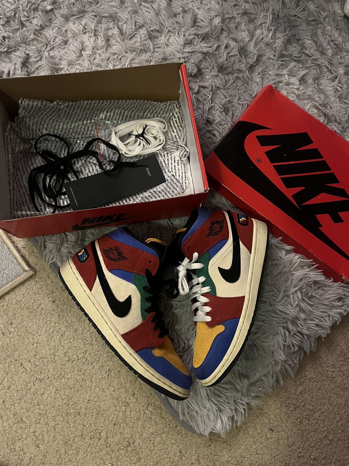 Jordan 1 Mid SE “Blue The Great Fearless” Size 8 used light
