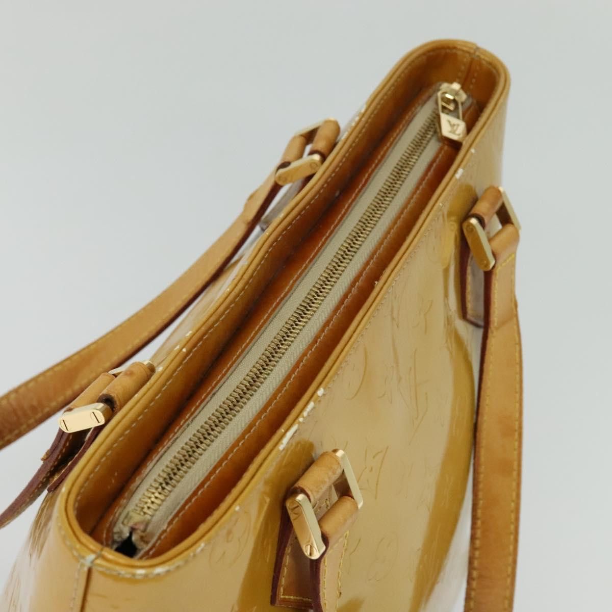 Louis Vuitton LOUIS VUITTON Monogram Vernis Houston Hand Bag Beige M91004 Size ONE SIZE - 6 Thumbnail