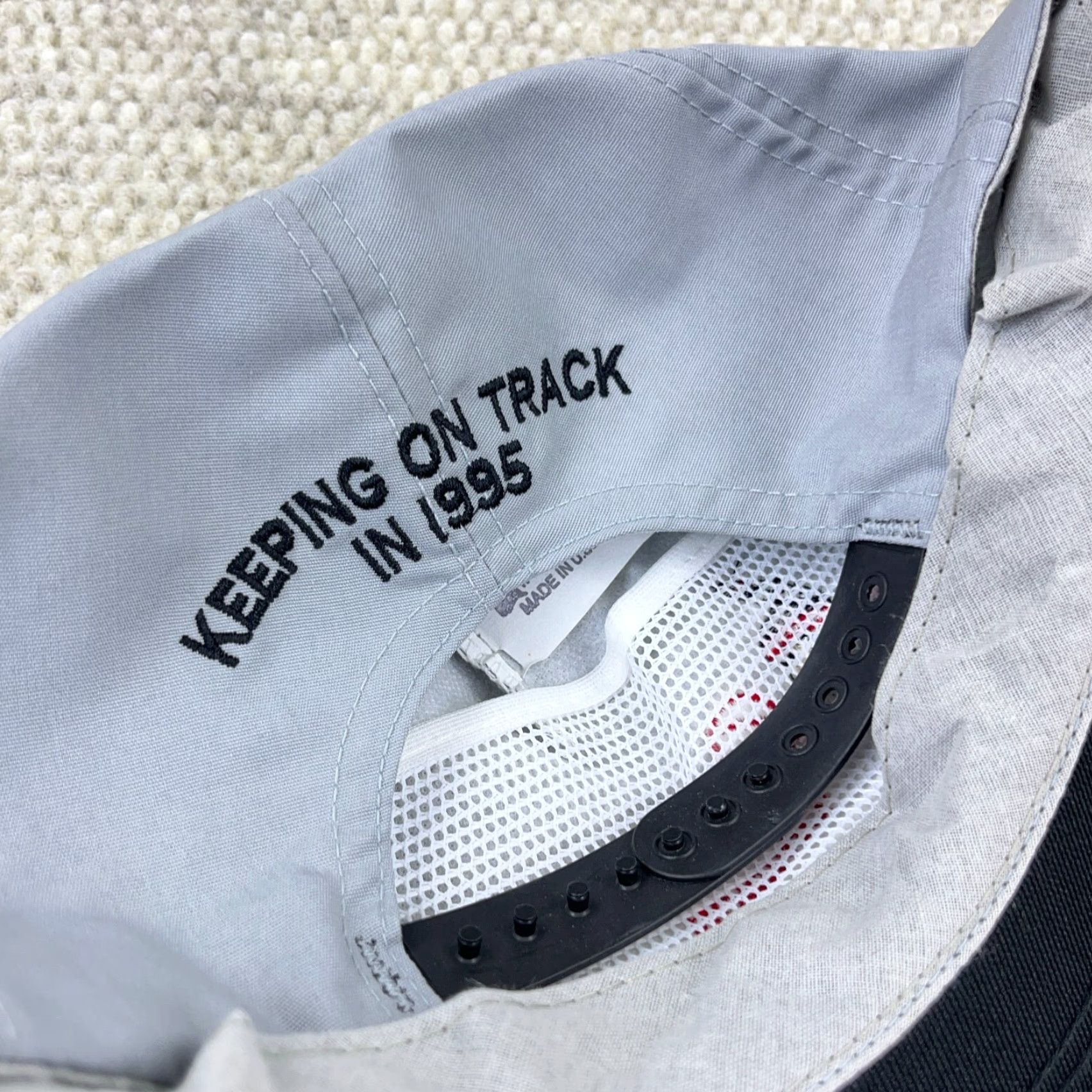 Vintage VINTAGE Norfolk Southern Trucker Hat Cap Pocahontas USA 90s Trucker Hat Adjustable Gray Cotton Polyester Twill Men XX1 Size ONE SIZE - 5 Thumbnail