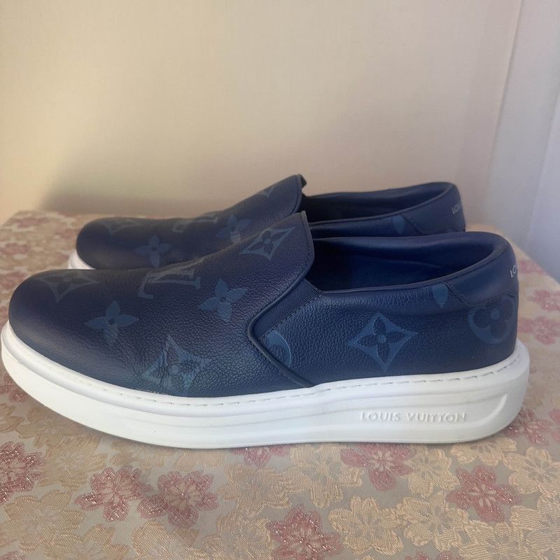 Louis Vuitton Louis Vuitton Beverly Hills Blue Casual Slip-On Shoes -2508 Size US 10.5 / EU 43-44 - 1 Thumbnail