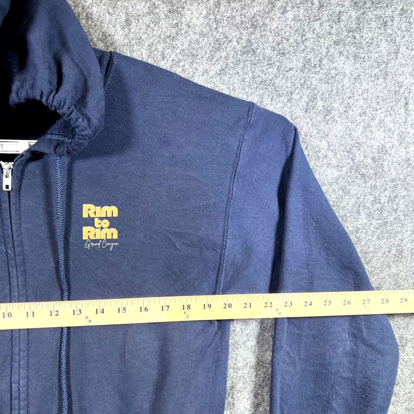 Gildan Gildan Hoodie Men's M Blue Zip-Up Fleece-Lined Running Hooded Long Sleeve Size US M / EU 48-50 / 2 - 4 Thumbnail