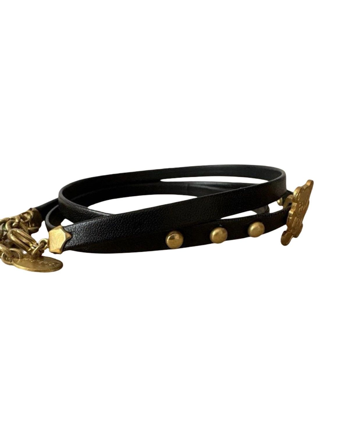 Hysteric Glamour Gold Hysteric Bear Wrap Leather Bracelet Size ONE SIZE - 4 Thumbnail