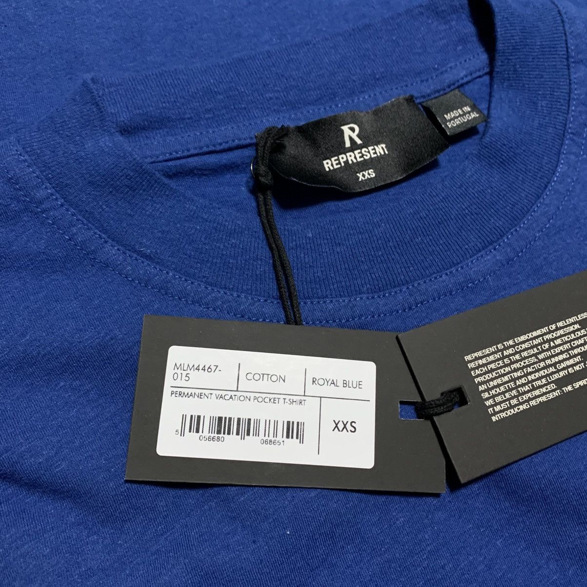 Represent Clo. Represent XXS Permanent Vacation Royal Blue Pocket Tee Size US XXS / EU 40 - 5 Thumbnail