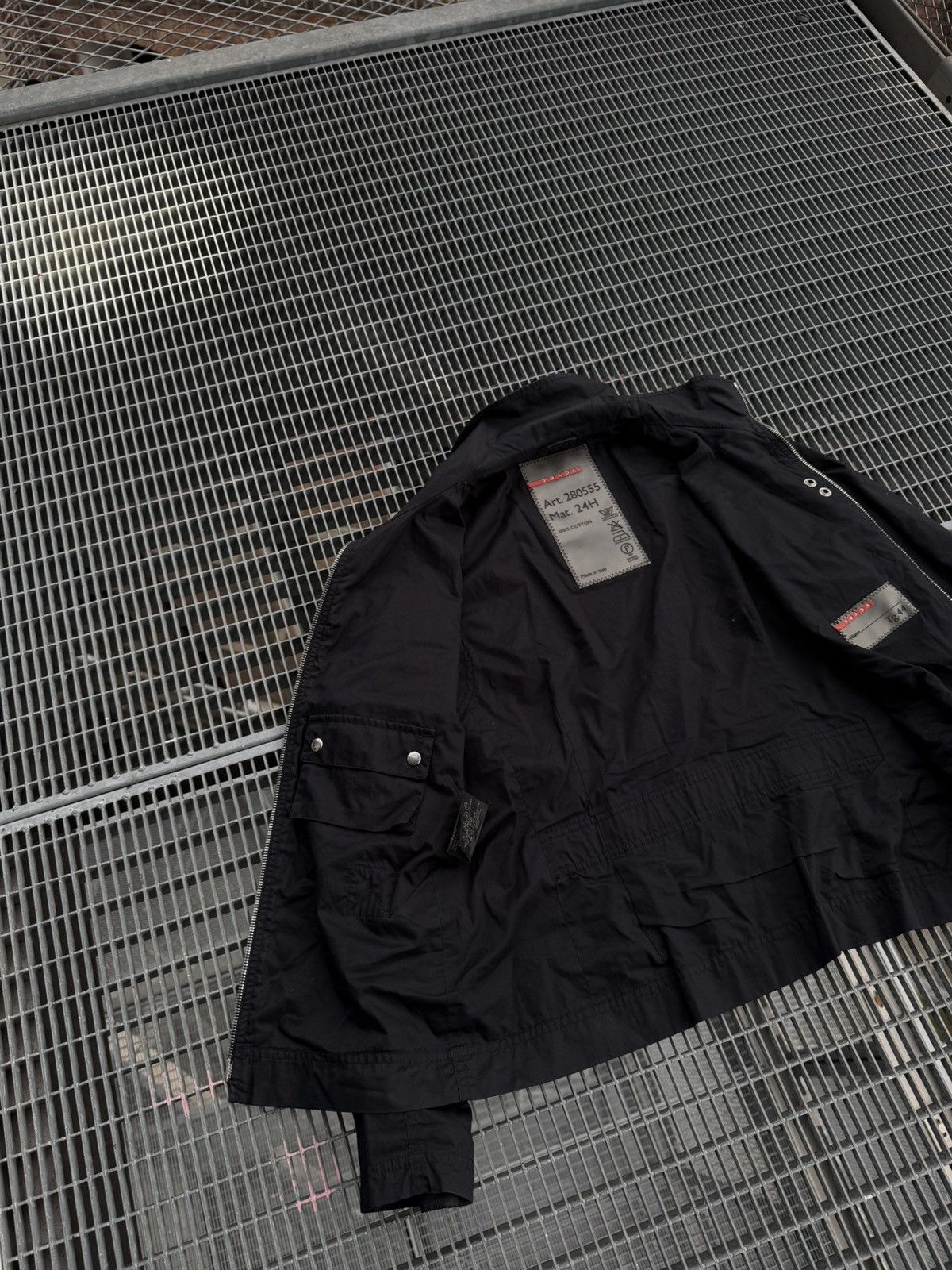 Prada Vintage 00s Prada Nylon Biker Jacket Size US S / EU 44-46 / 1 - 17 Thumbnail