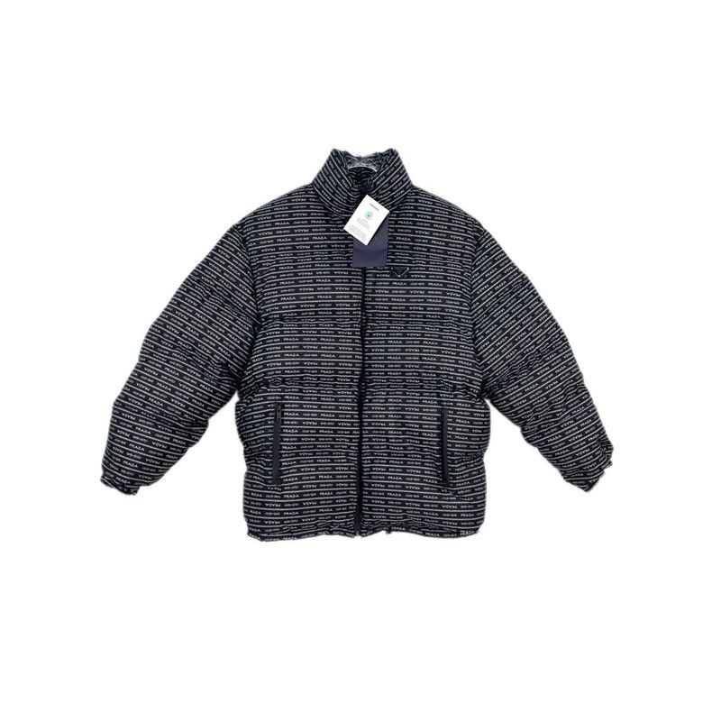 Prada Prada Black full logo metal triangle down jacket 2502-Nexta Size US XXS / EU 40 - 1 Thumbnail