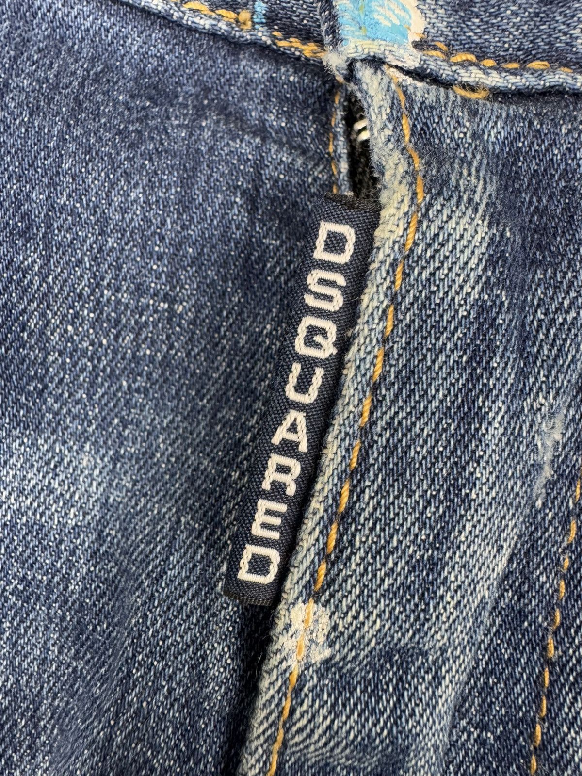 Designer × Dsquared2 × Vintage Vintage y2k Dsquared2 distressed paint splatter washed denim Size US 32 / EU 48 - 16 Thumbnail