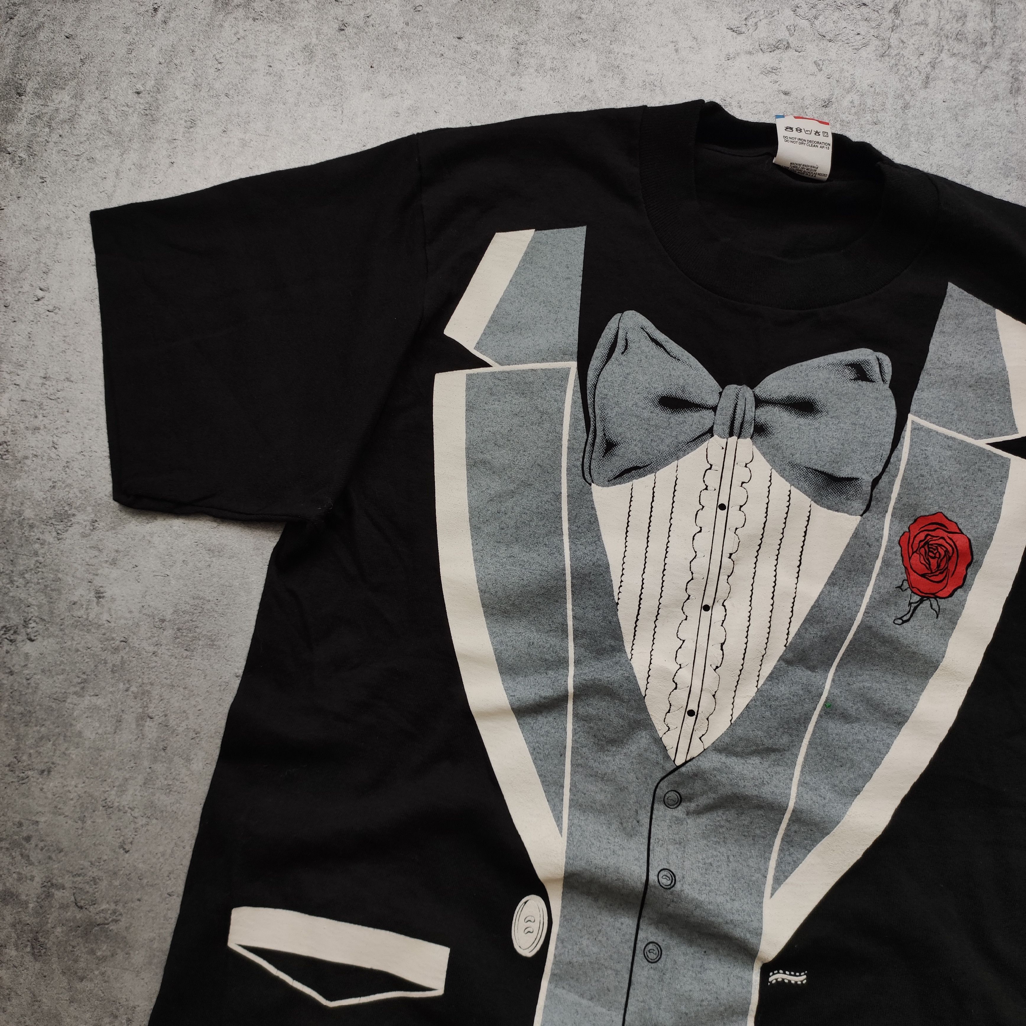 Vintage Vintage RARE Fotl 80s Black Tuxedo Promo Tee Size US M / EU 48-50 / 2 - 4 Thumbnail