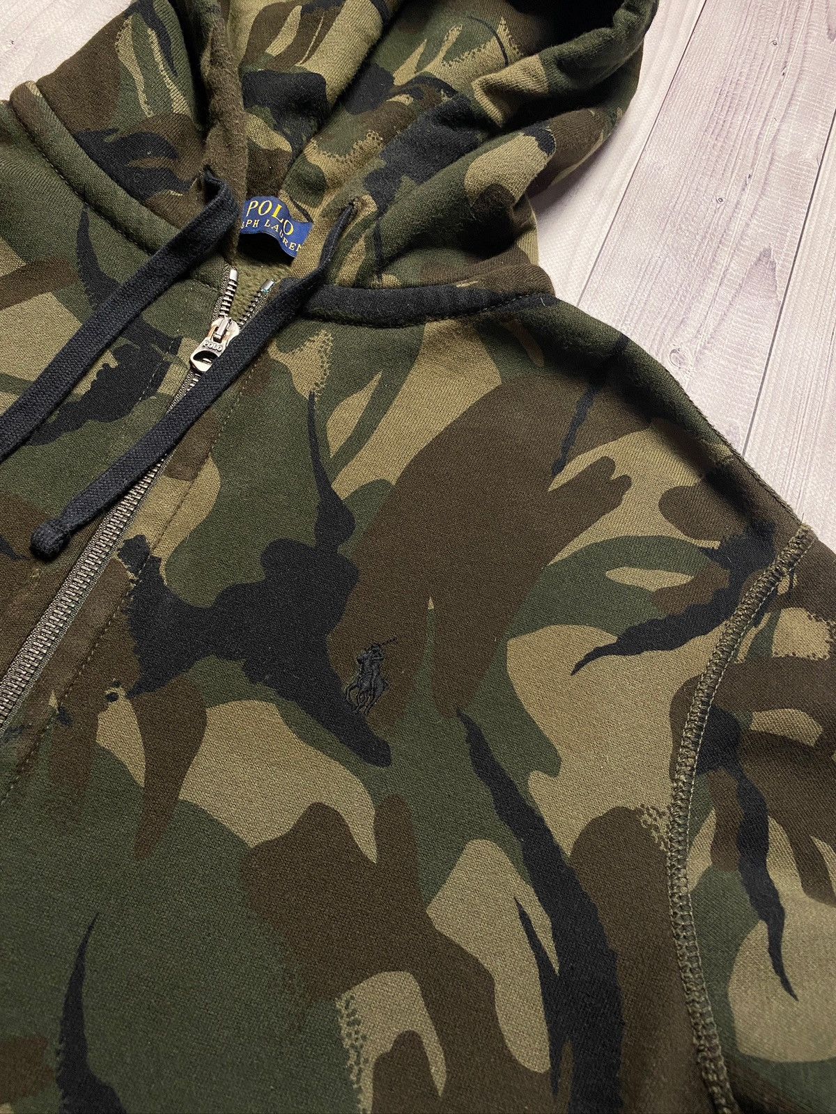 Polo Ralph Lauren Polo Ralph Lauren Camouflage zip hoodie vintage Size US M / EU 48-50 / 2 - 2 Thumbnail