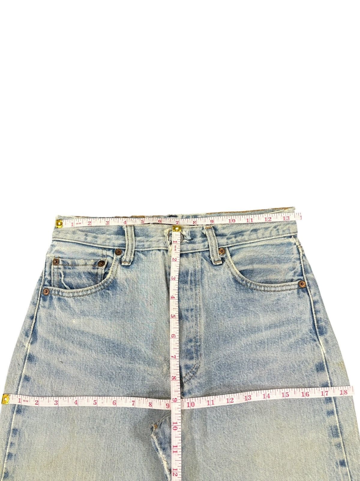 Levi's Vintage 70s Levis 501 Selvedge Distress Jean Shorts Button 6 Size US 27 - 9 Thumbnail