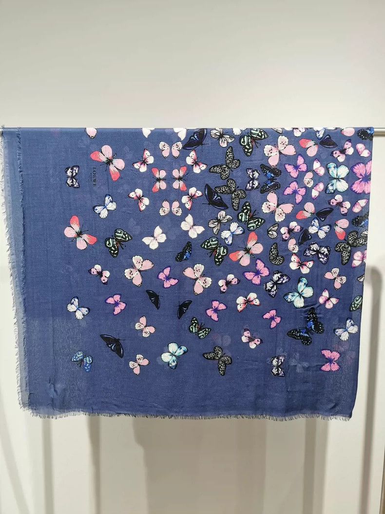 LOEWE Classic Butterfly Print Scarf - dmc