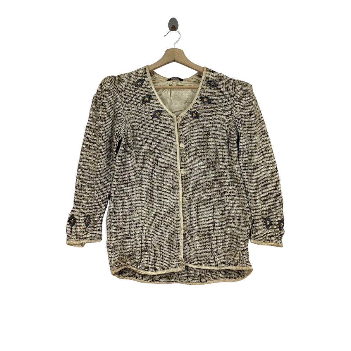Annikki Karvinen Vintage ANNIKKI KARVINEN Handmade Finland Button Up Tweed Size S / US 4 / IT 40 - 1 Thumbnail