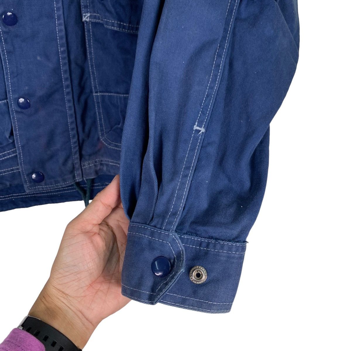 Japanese Brand POSH BOY Big Logo Hooded Chore Jacket #0579-C26 Size US L / EU 52-54 / 3 - 11 Thumbnail