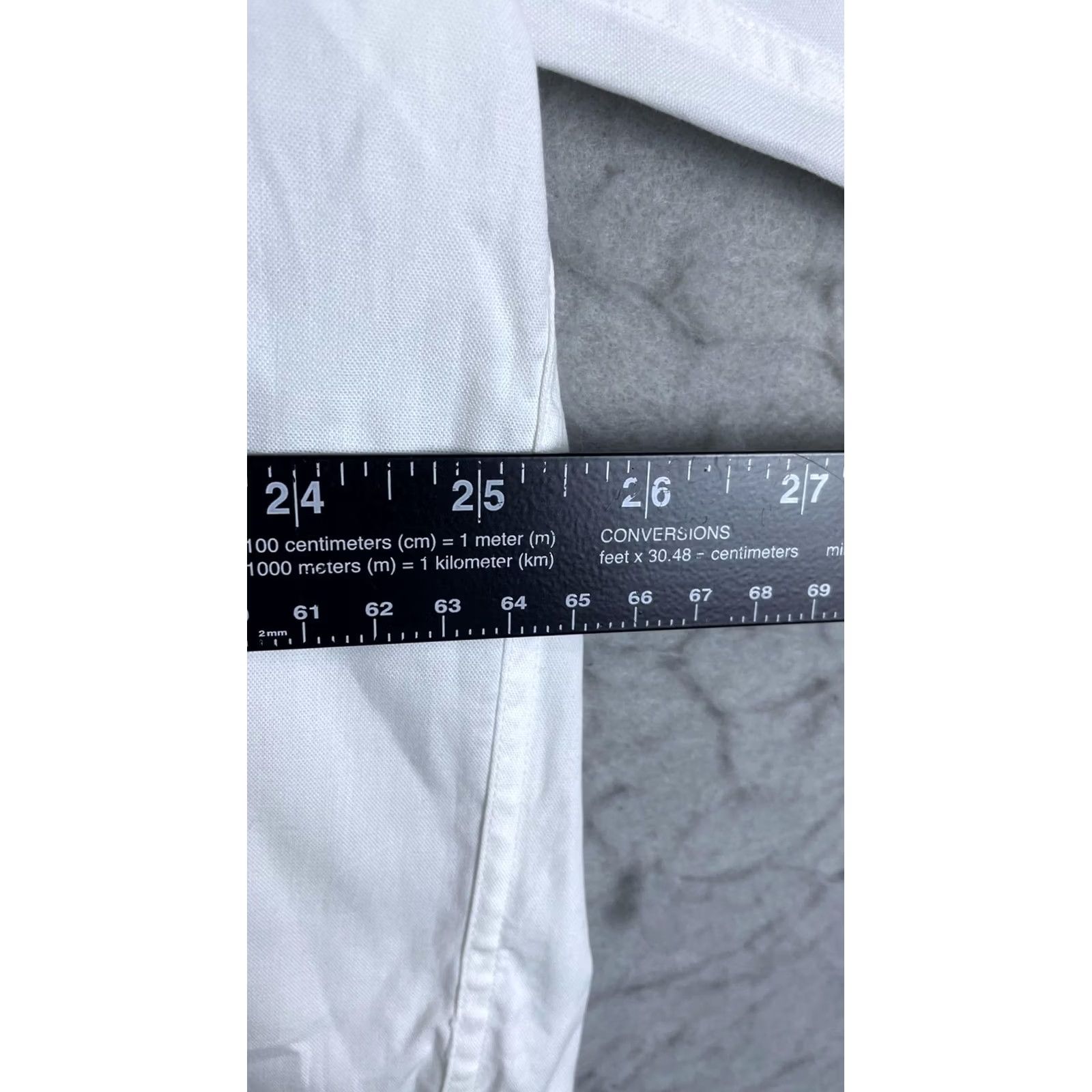 Ralph Lauren Chaps Ralph Lauren Dress Shirt Mens 17.5 36/37 White Cotton Long Sleeve Dress Shirt Mens 17.5 36/37 White Cotton Long Sleeve Size 48R - 4 Thumbnail