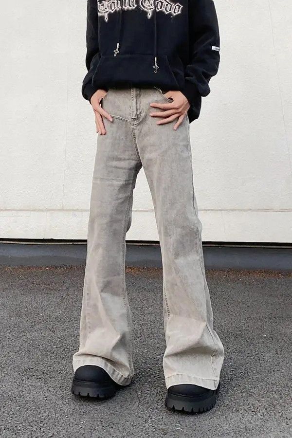 VIBE Gray Flared Jeans Size US 30 / EU 46 - 6 Thumbnail