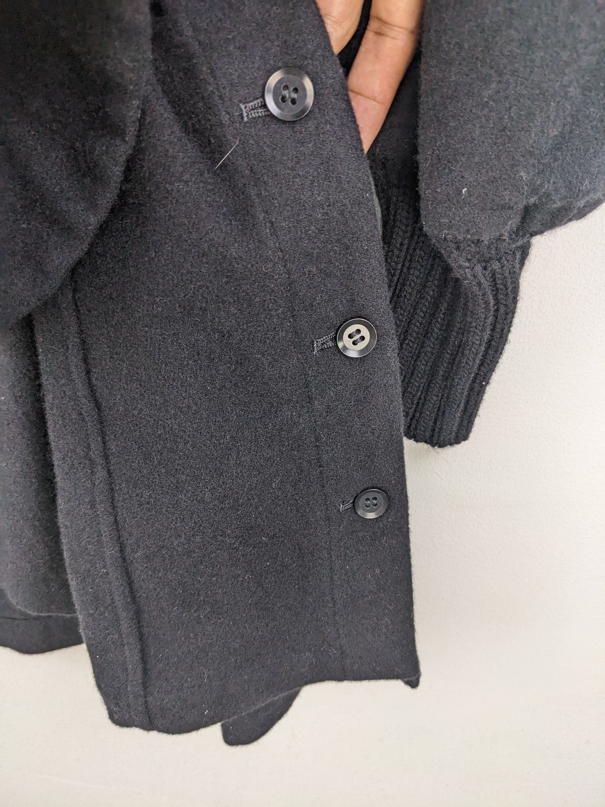 Japanese Brand × Y's × Yohji Yamamoto Vintage Yohji Yamamoto Noir Double Layer Wool Coat Size US M / EU 48-50 / 2 - 14 Thumbnail