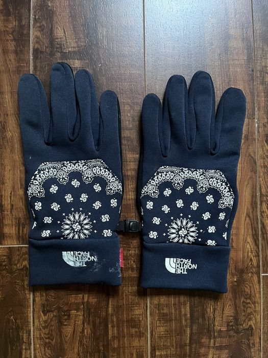 Supreme Supreme x TNF Bandana E-tip Gloves | Grailed