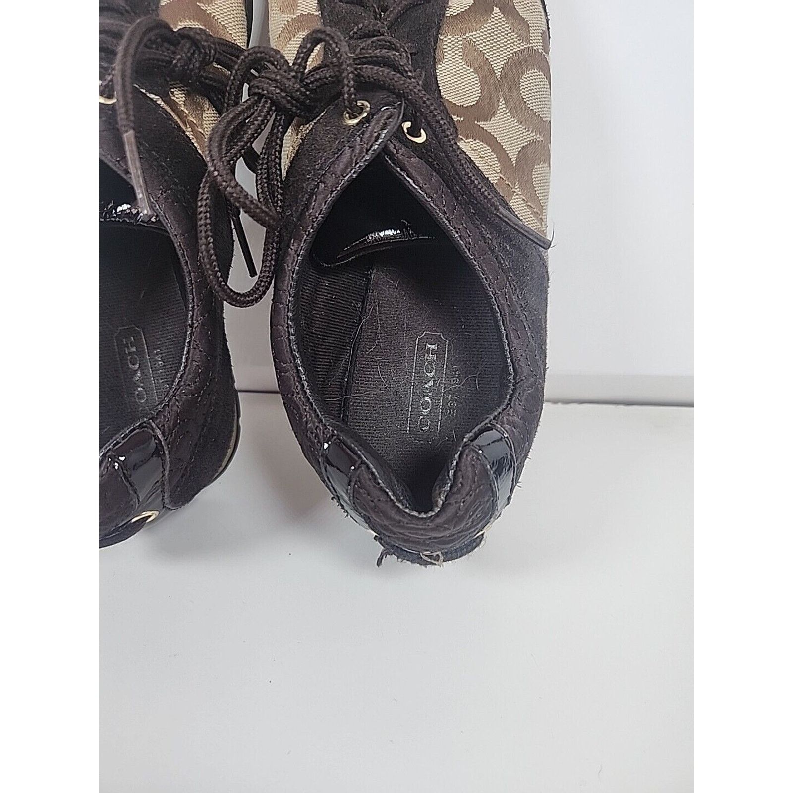 Coach Coach Women's Kelbie Shoes Size 7M Brown Signature Sneakers Size US 7 / IT 37 - 6 Thumbnail