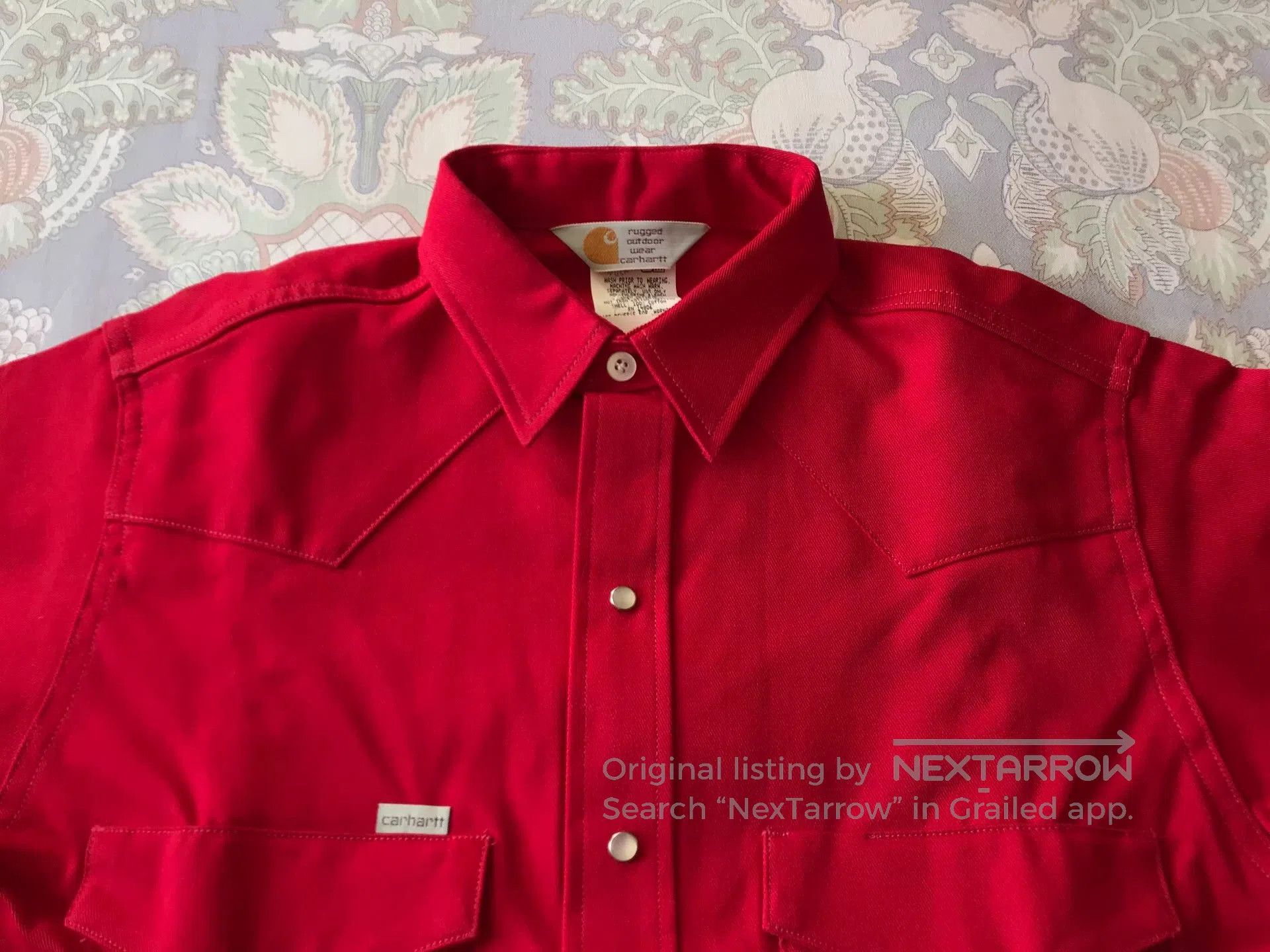 Carhartt 90s Carhartt SU000 Red Western Shirt. Size US M / EU 48-50 / 2 - 3 Thumbnail