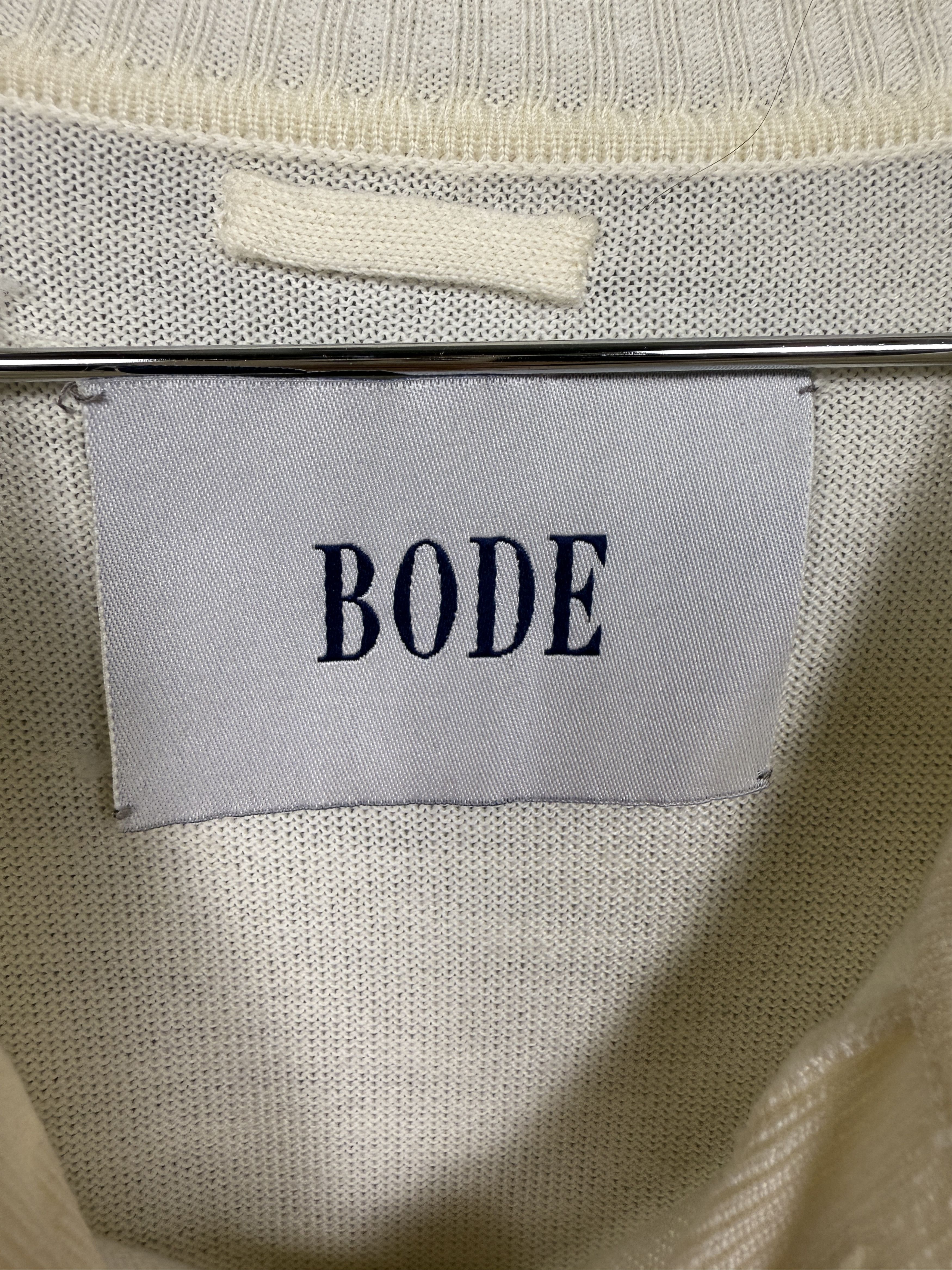 Bode $719 Bode Cycling Stripe Logo Knitted Long Sleeve Polo Size US M / EU 48-50 / 2 - 8 Thumbnail