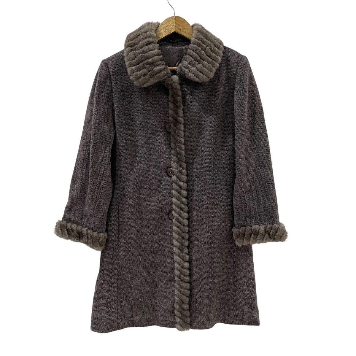 Japanese Brand Vintage Japanese Designer Fur Cashmere Trench Coat Size US M / EU 48-50 / 2 - 1 Thumbnail