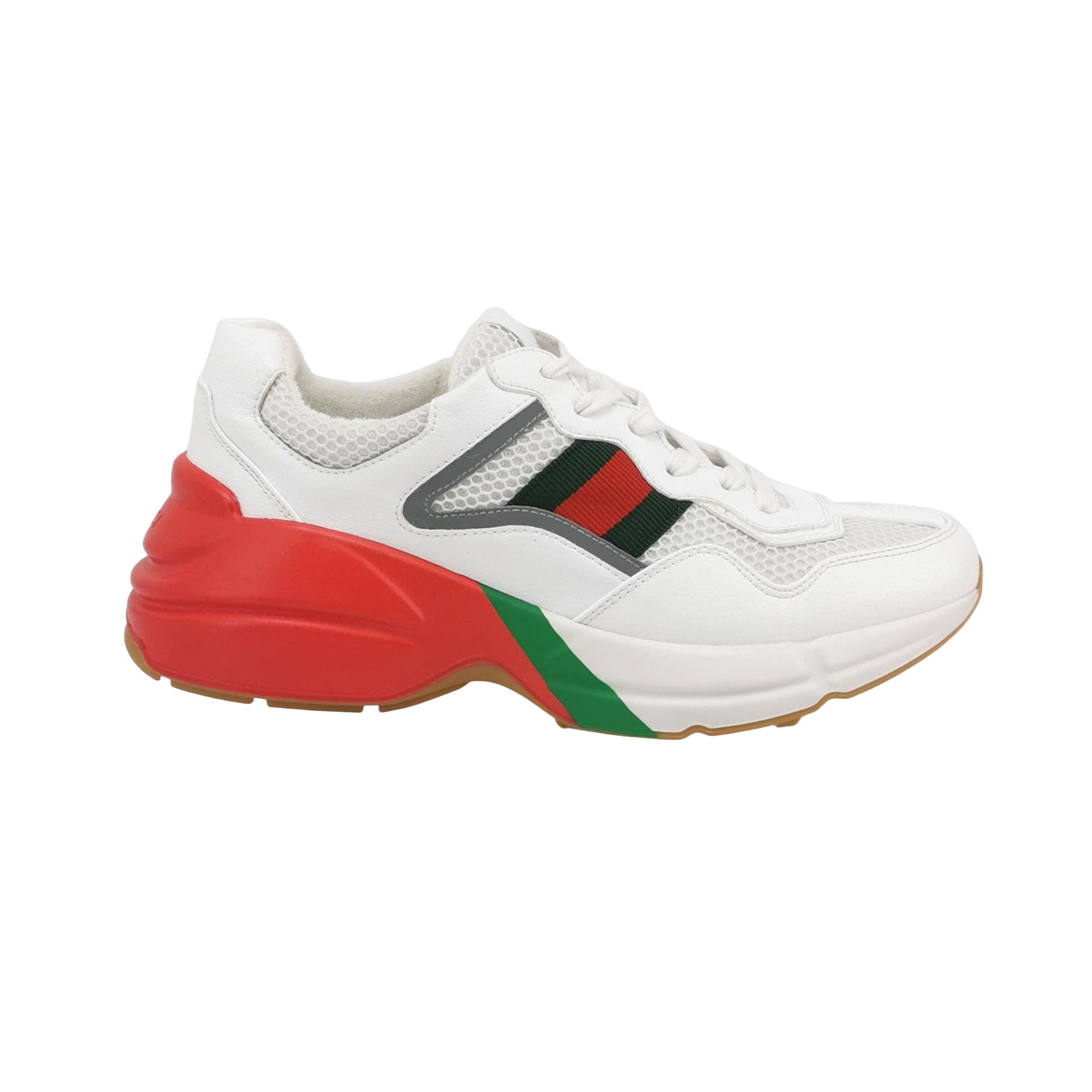 Gucci Gucci Mesh Panel Rhyton Sneakers 39.5 Size US 6 / EU 39 - 1 Thumbnail
