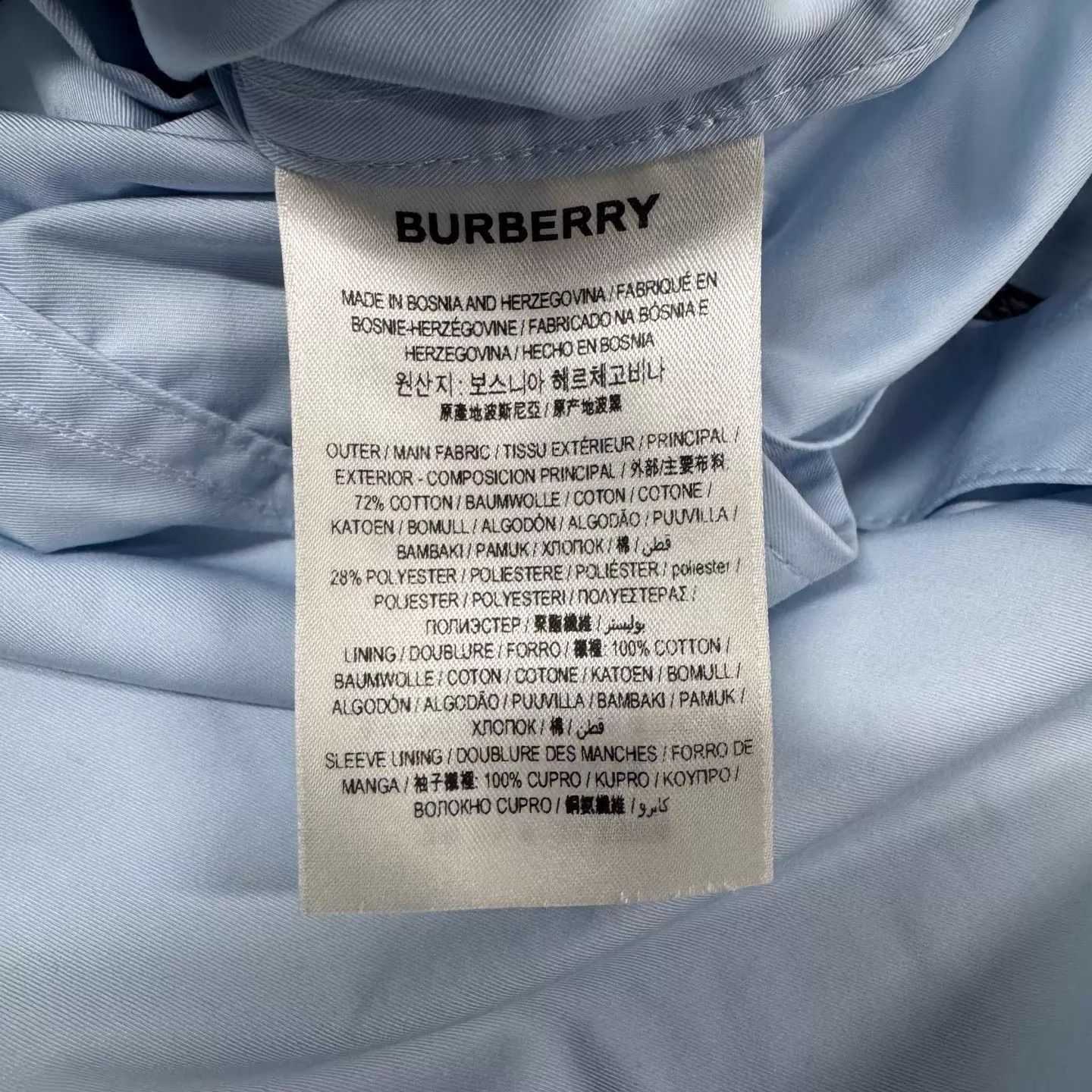 Burberry Burberry Light Blue DoubleBreasted Belted Long Trench UK4 Size XS / US 0-2 / IT 36-38 - 6 Thumbnail