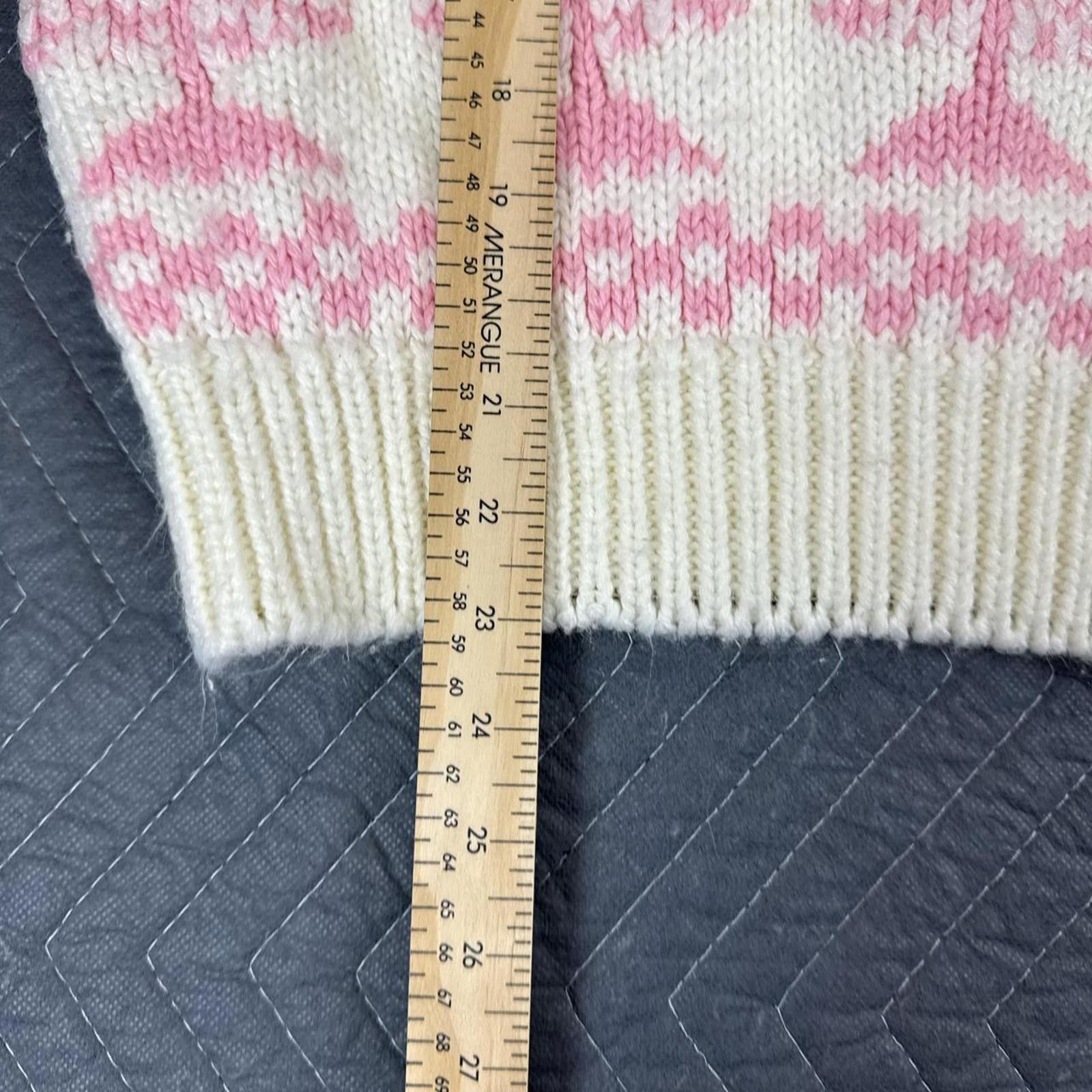 Other Vintage knit sweater with pink motif details. Size S / US 4 / IT 40 - 4 Thumbnail