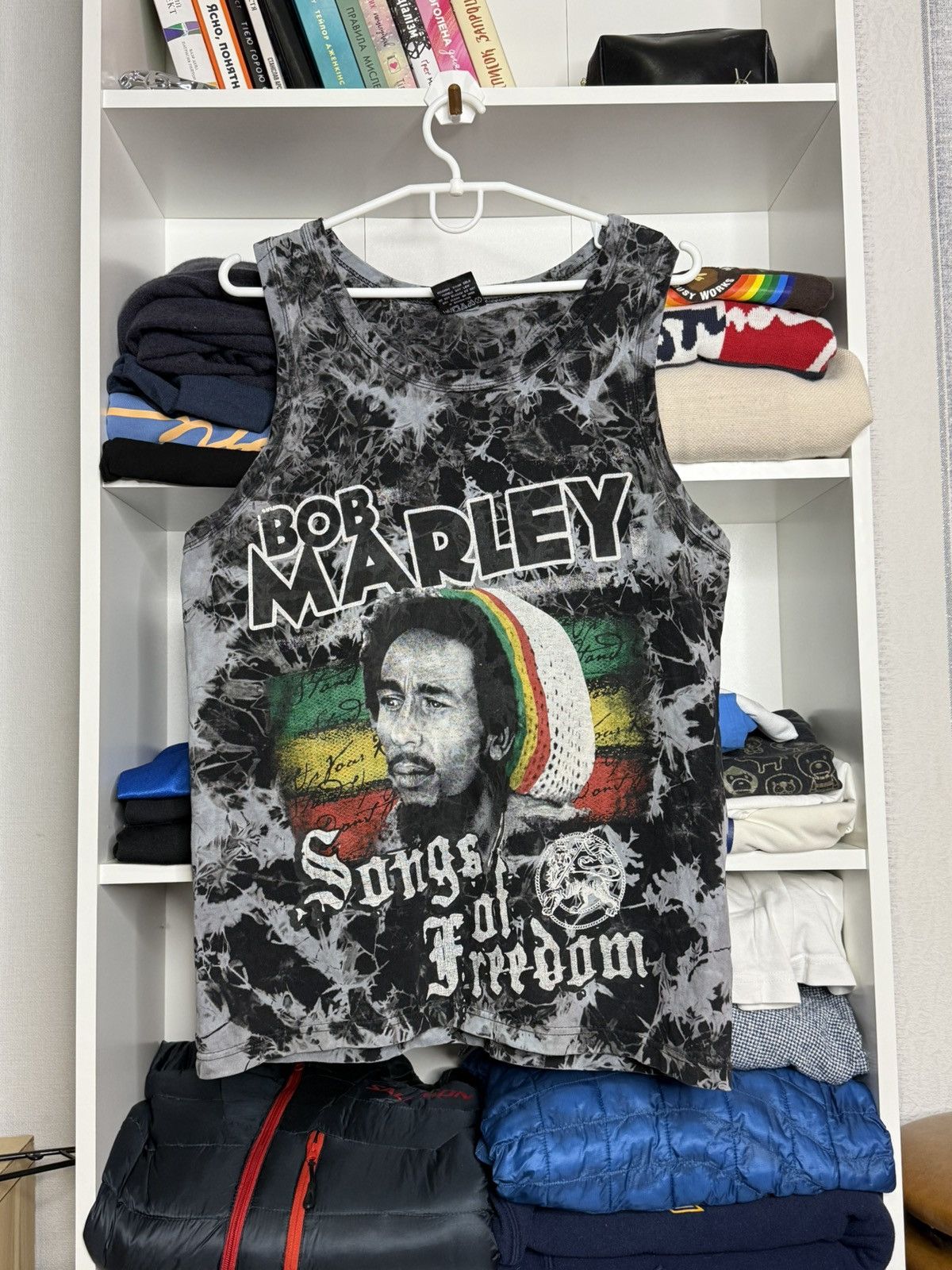 Vintage Vintage Bob Marley Song Of The Freedom Full over printed tee Size US M / EU 48-50 / 2 - 1 Thumbnail