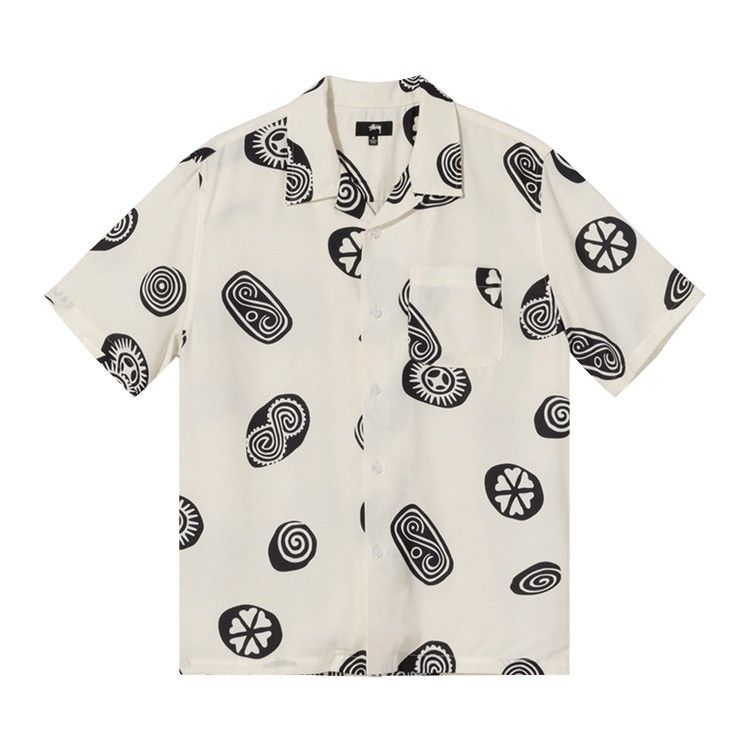Stussy Stüssy Icon Pattern Shirt ‘Off White’ Size US M / EU 48-50 / 2 - 7 Thumbnail
