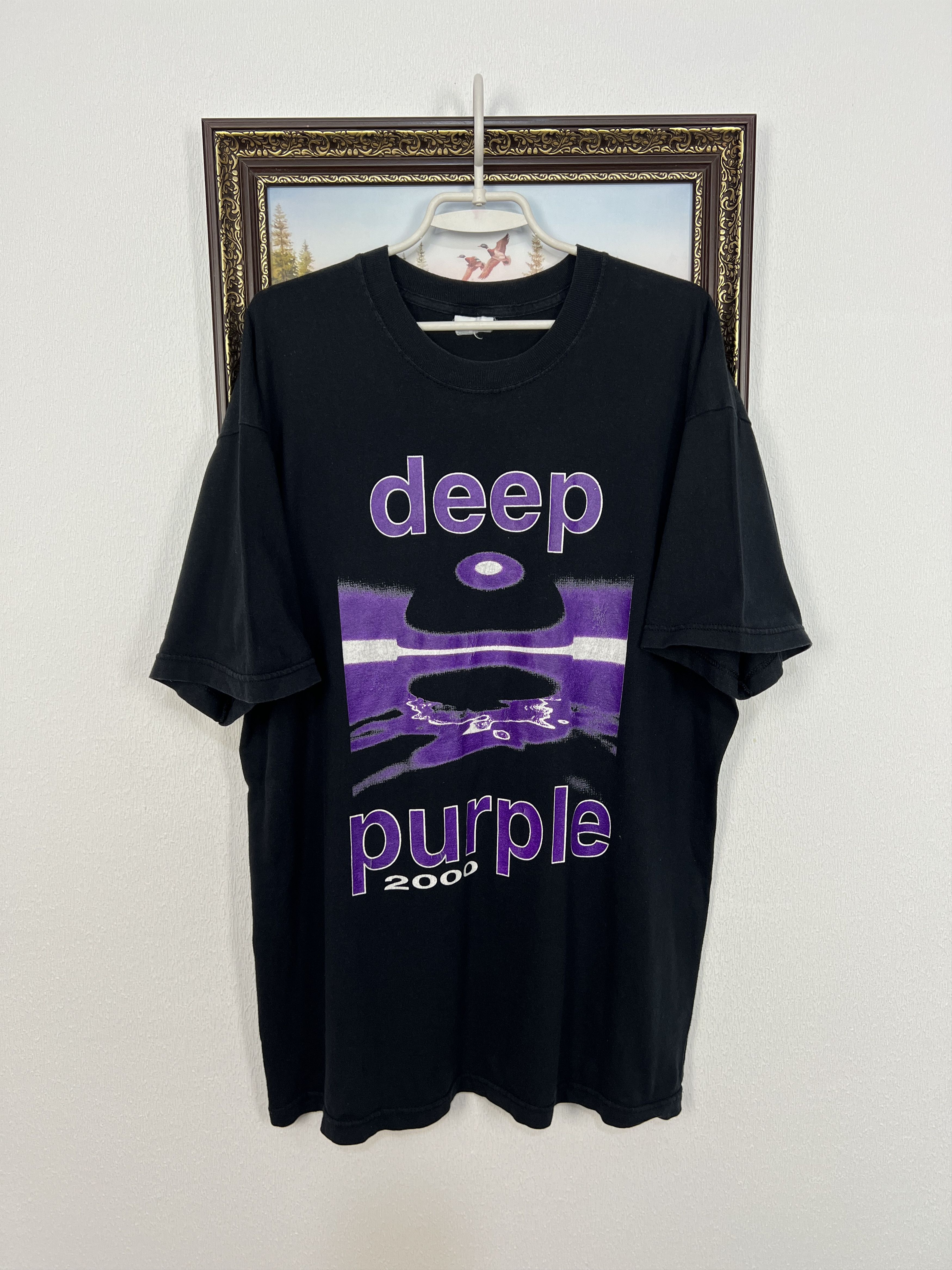 Vintage Vintage 90's Deep Purple Europe Tour Band Tee Over Print Size US XL / EU 56 / 4 - 1 Thumbnail