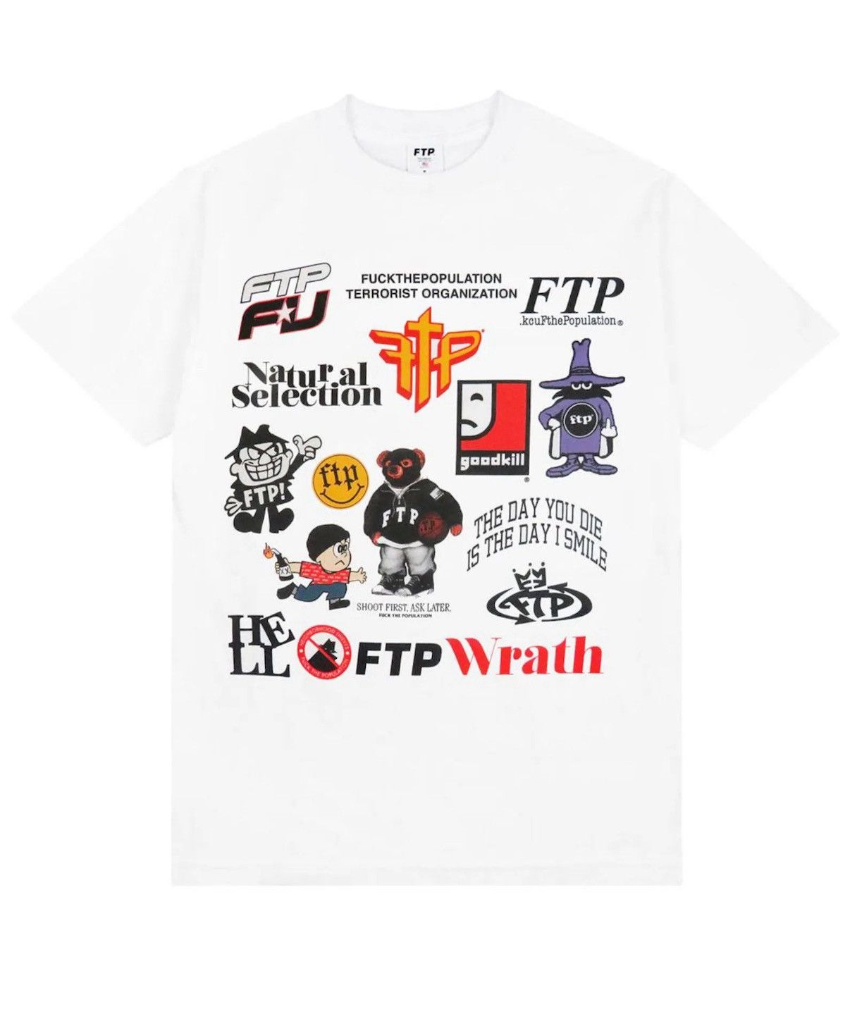 Fuck The Population FTP 10th Anniversary Archive Logo White Tee Shirt Size US L / EU 52-54 / 3 - 3 Thumbnail