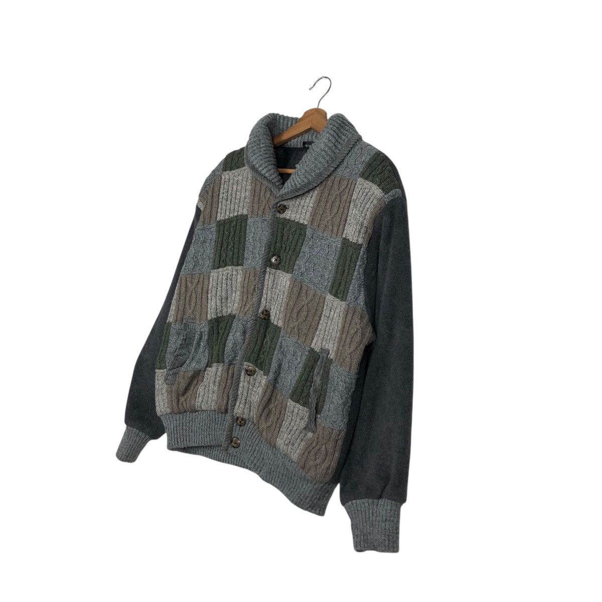Japanese Brand 📌Bomber Jacket Knit Double Collar Arnold Bassini Navajo Size US M / EU 48-50 / 2 - 3 Thumbnail