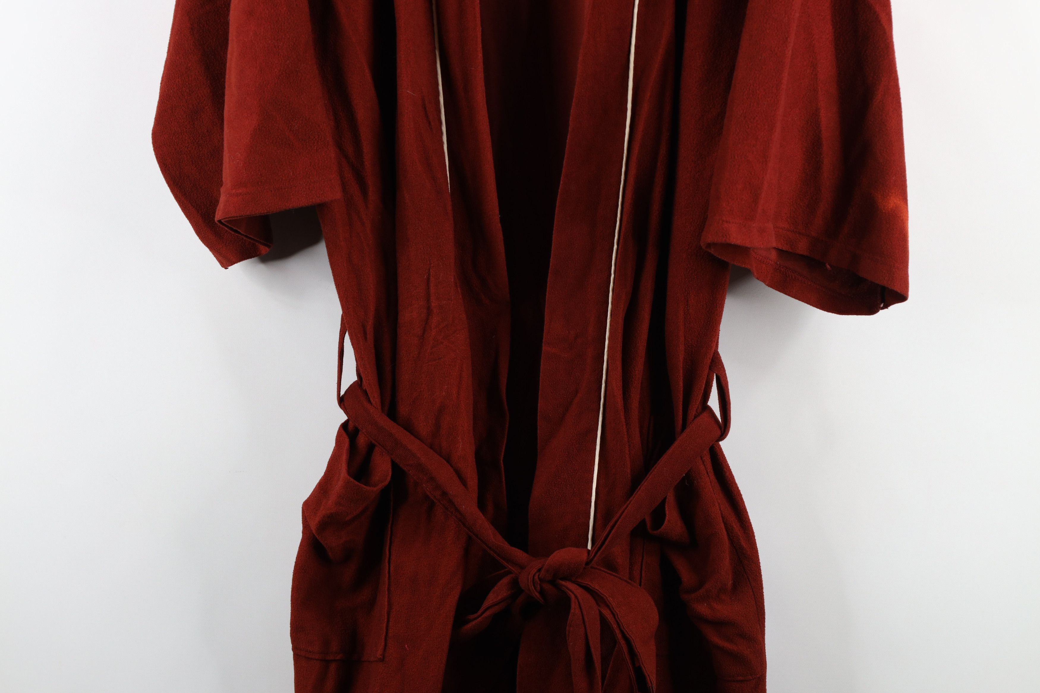Vintage Vintage 70s Streetwear Distressed Velour Belted Bath Robe Size US L / EU 52-54 / 3 - 3 Thumbnail