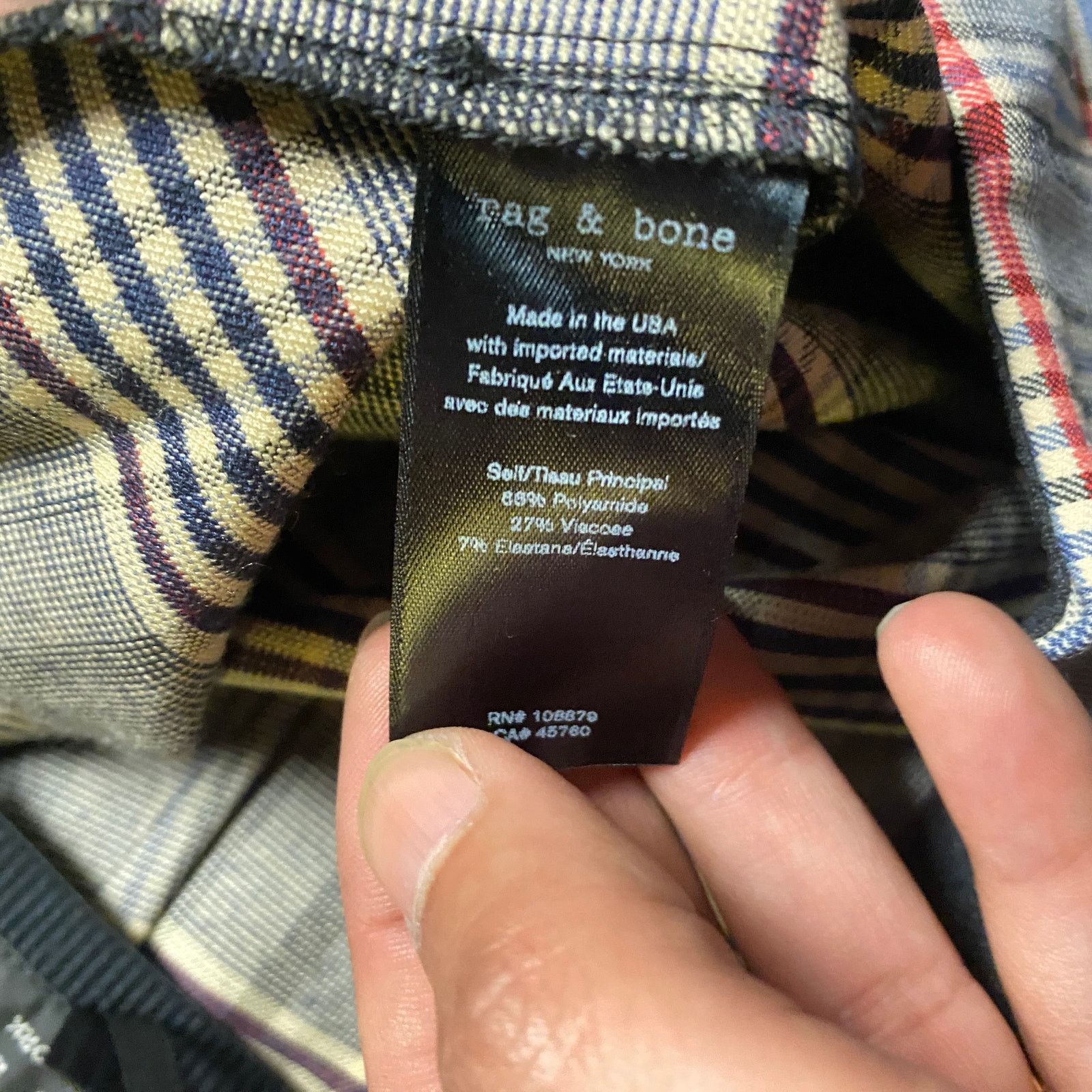 Rag & Bone Rag & Bone Simone Checked Plaid Woven Stretch Skinny Pants 2 Size 26" / US 2 / IT 38 - 8 Thumbnail