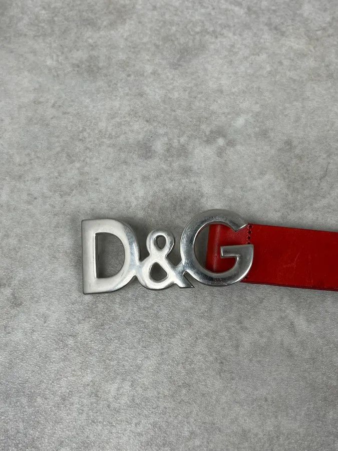 Dolce & Gabbana Dolce & Gabbana Propaganda Red Leather Belt Size ONE SIZE - 6 Thumbnail