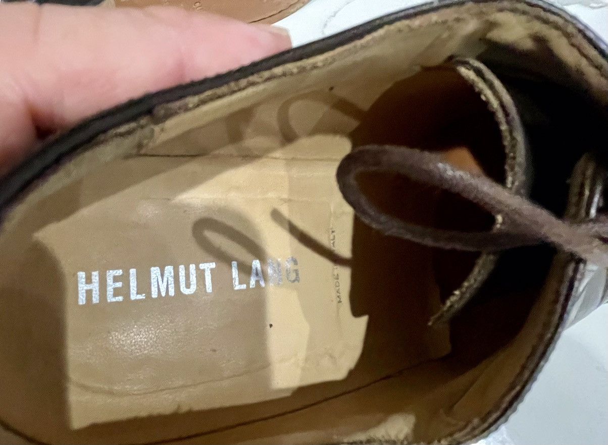 Helmut Lang × Vintage Gently used Real HELMUT LANG brown Leather Derby withToe Cap Size US 7 / EU 40 - 2 Thumbnail
