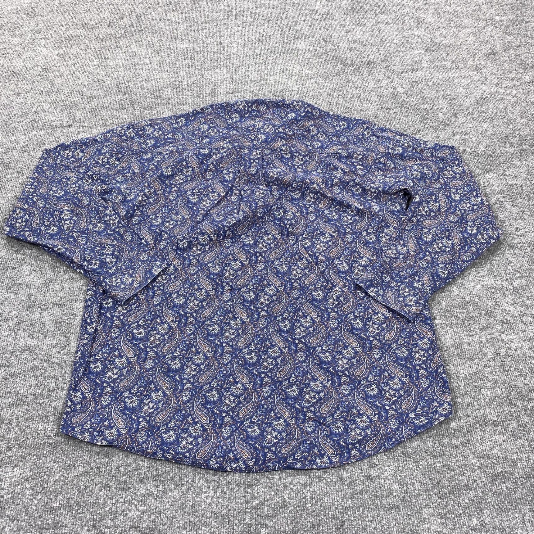 Wrangler Wrangler Shirt Mens Medium Blue Paisley Long Sleeve George Strait Cowboy Cut Shirt Size US M / EU 48-50 / 2 - 4 Thumbnail