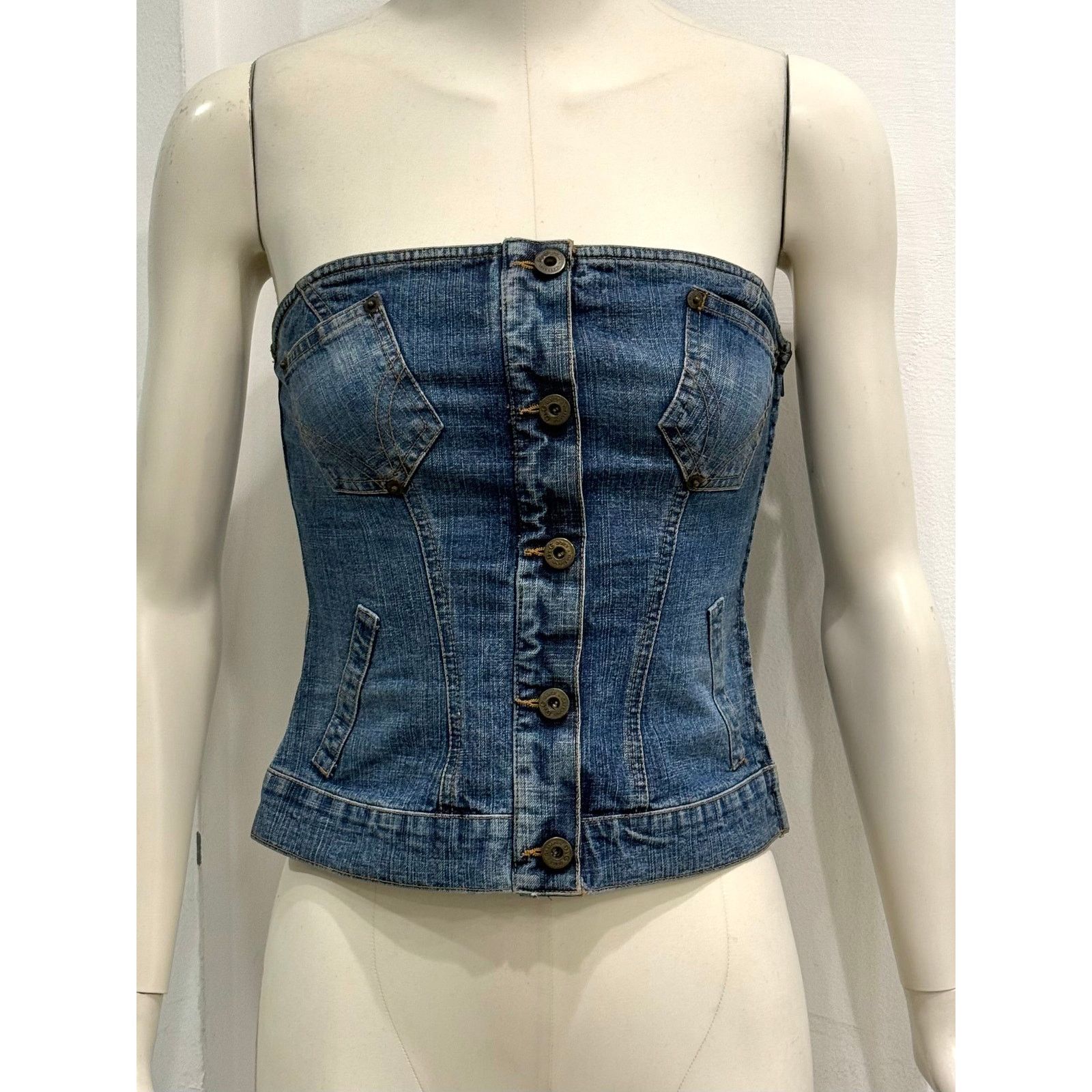 Dolce & Gabbana 2000s Dolce & Gabbana denim pocket corset Size S / US 4 / IT 40 - 2 Thumbnail