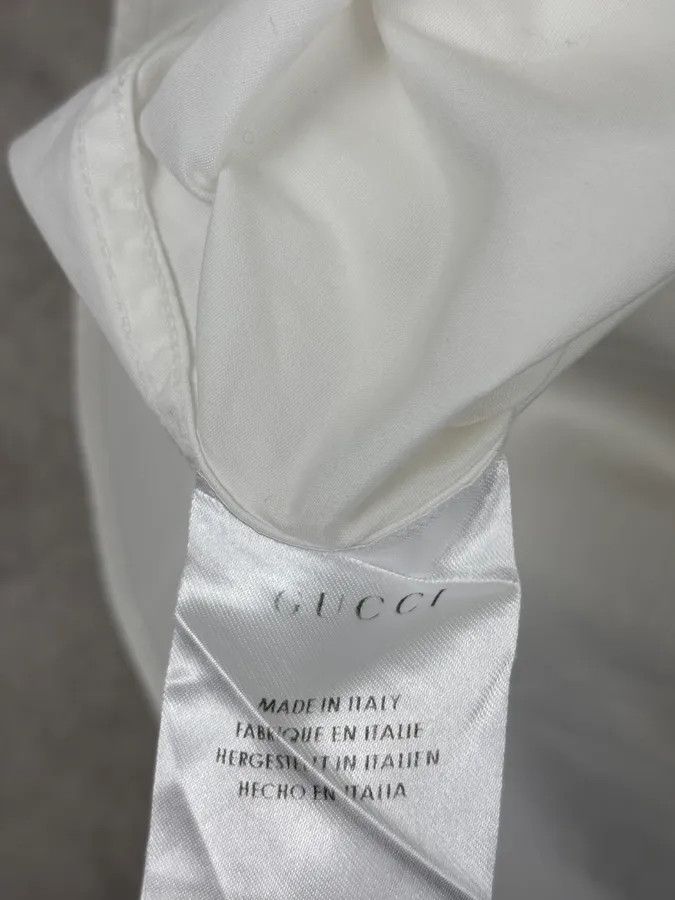 Gucci SS2013 Gucci White Signature Logo Shirt Size US M / EU 48-50 / 2 - 11 Thumbnail