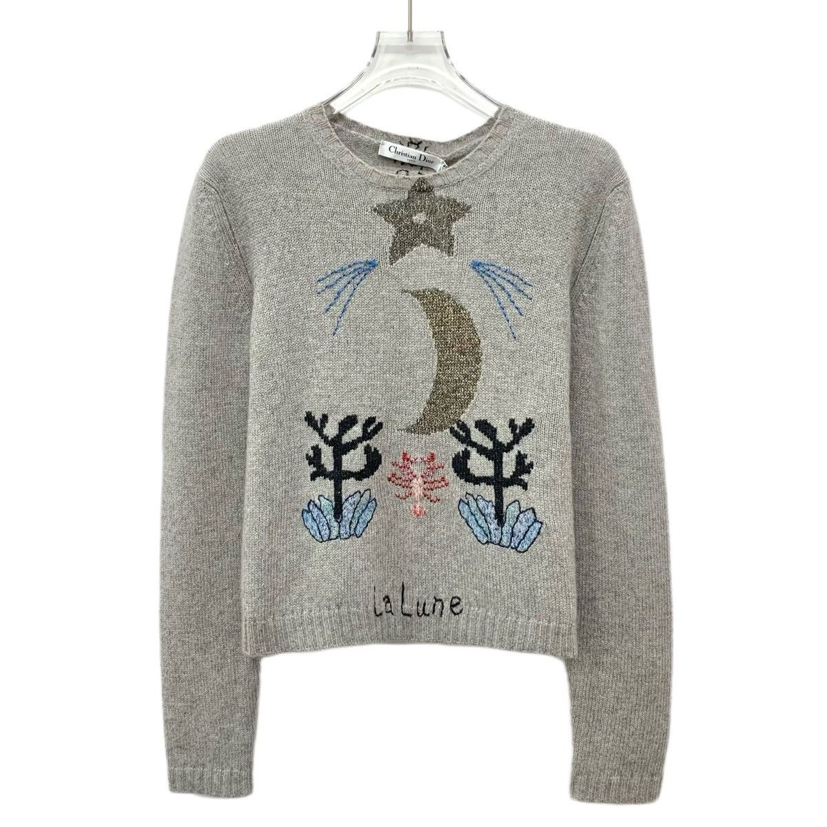 Dior Dior Grey Star and Moon Pattern Cashmere Knit Sweater K26WX Size M / US 6-8 / IT 42-44 - 1 Thumbnail