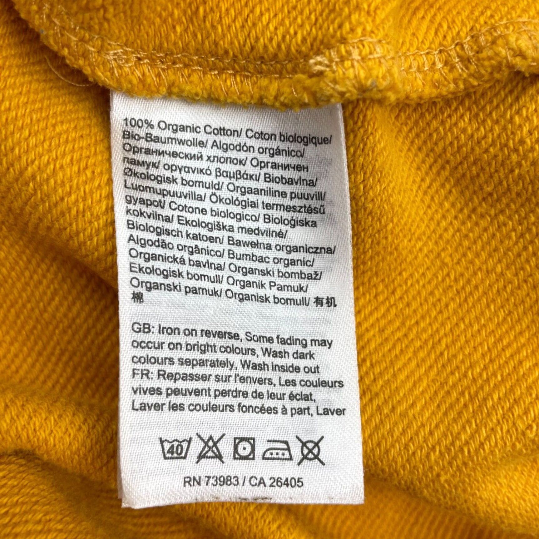 Helly Hansen Helly Hansen Hoodie Men Pullover Hooded Yellow 100% Organic Cotton Medium Size US M / EU 48-50 / 2 - 4 Thumbnail